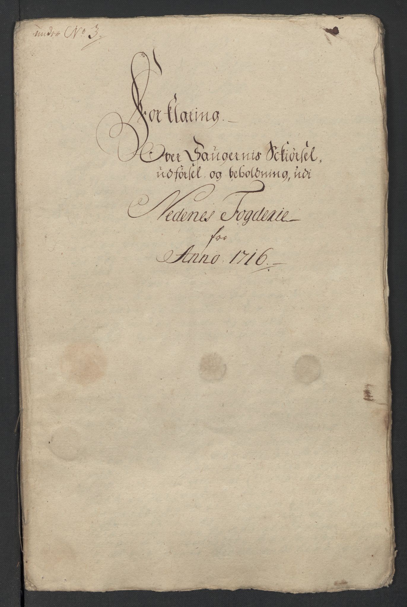 Rentekammeret inntil 1814, Reviderte regnskaper, Fogderegnskap, AV/RA-EA-4092/R39/L2325: Fogderegnskap Nedenes, 1716, p. 131