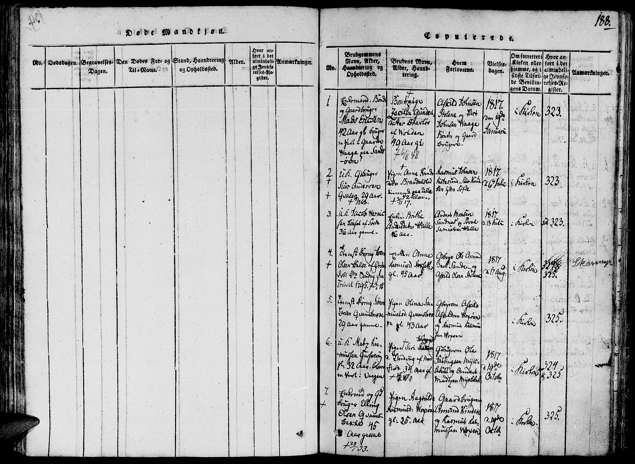 Ministerialprotokoller, klokkerbøker og fødselsregistre - Møre og Romsdal, AV/SAT-A-1454/503/L0033: Parish register (official) no. 503A01, 1816-1841, p. 188