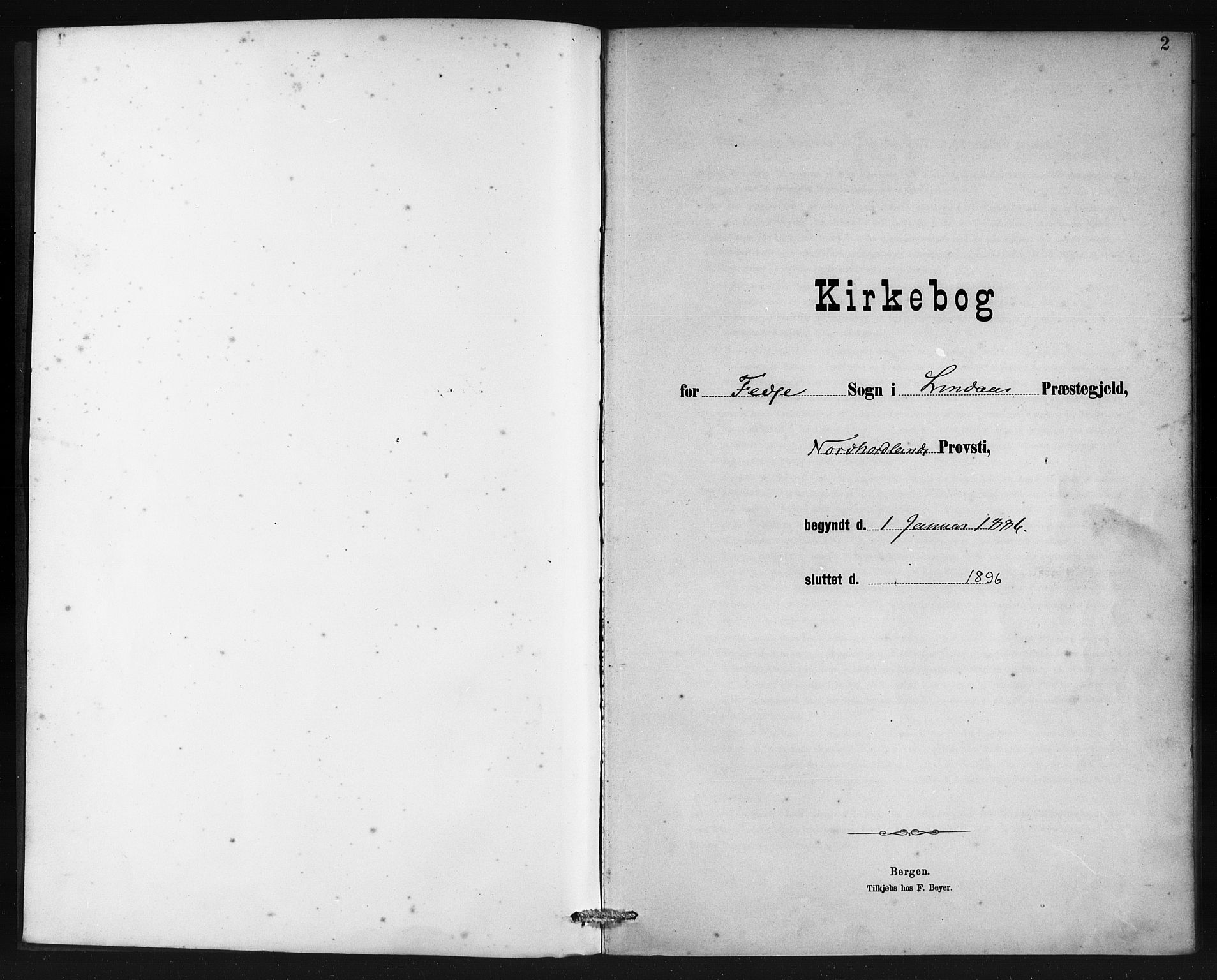 Lindås Sokneprestembete, SAB/A-76701/H/Haa: Parish register (official) no. D 1, 1886-1896, p. 2