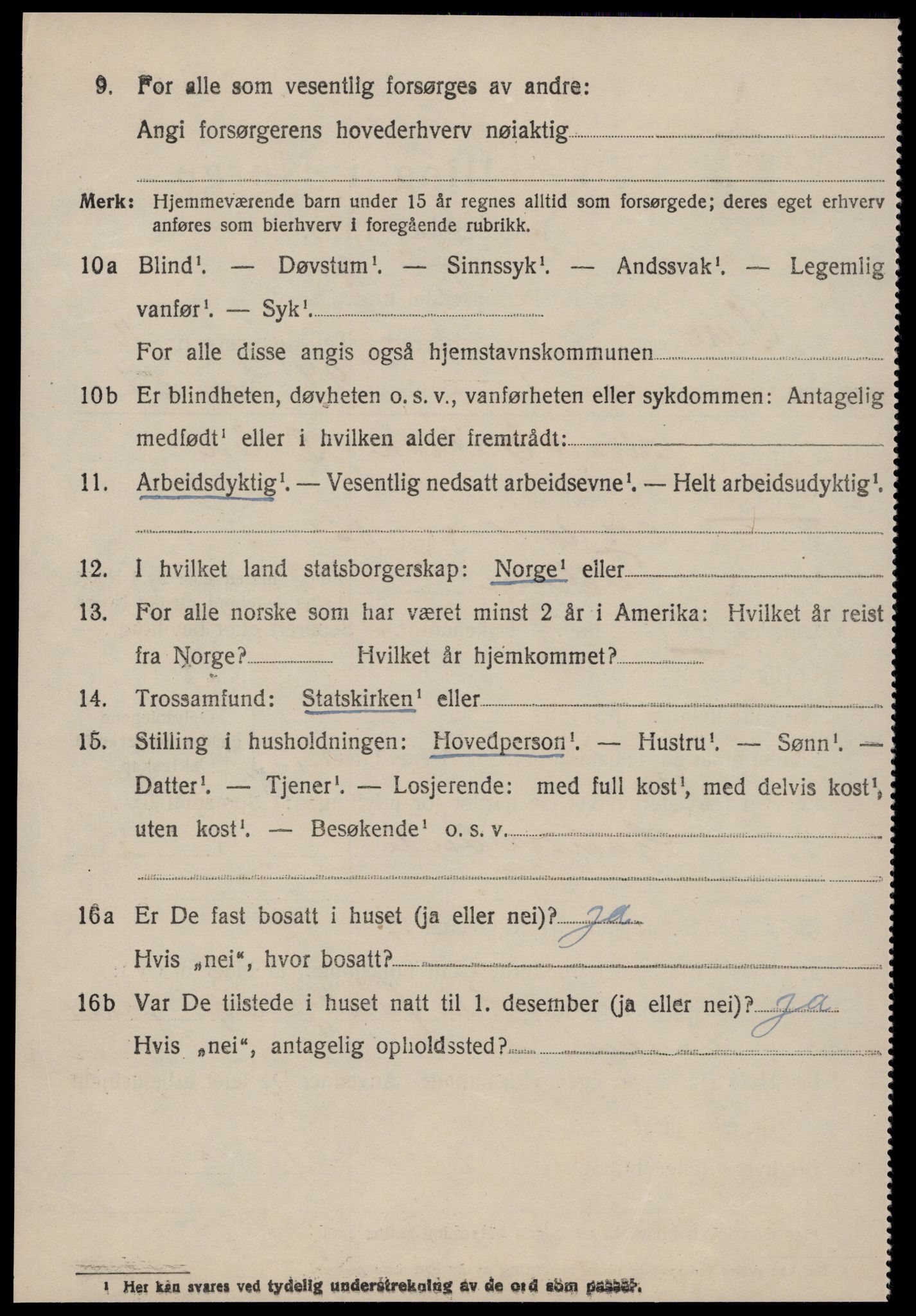 SAT, 1920 census for Aure, 1920, p. 3977