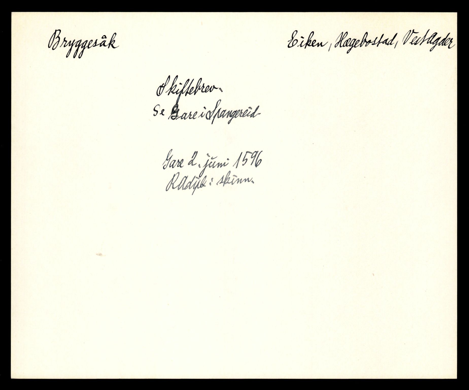 Riksarkivets diplomsamling, AV/RA-EA-5965/F35/F35e/L0026: Registreringssedler Vest-Agder 2, 1400-1700, p. 247