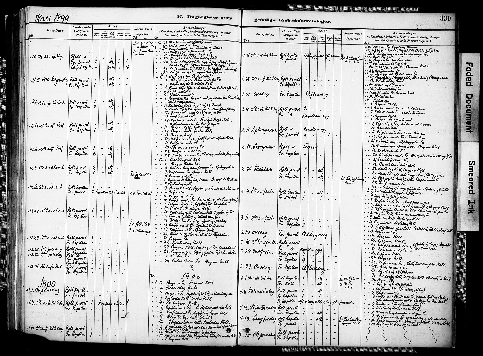 Holt sokneprestkontor, AV/SAK-1111-0021/F/Fa/L0012: Parish register (official) no. A 12, 1885-1907, p. 331