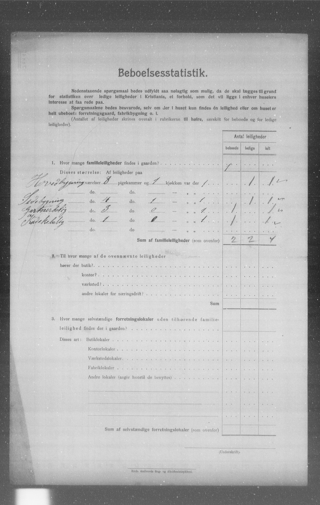 OBA, Municipal Census 1904 for Kristiania, 1904, p. 5412