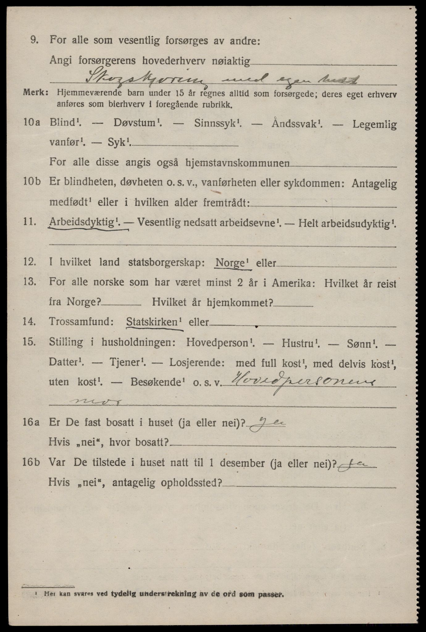 SAKO, 1920 census for Lårdal, 1920, p. 1640