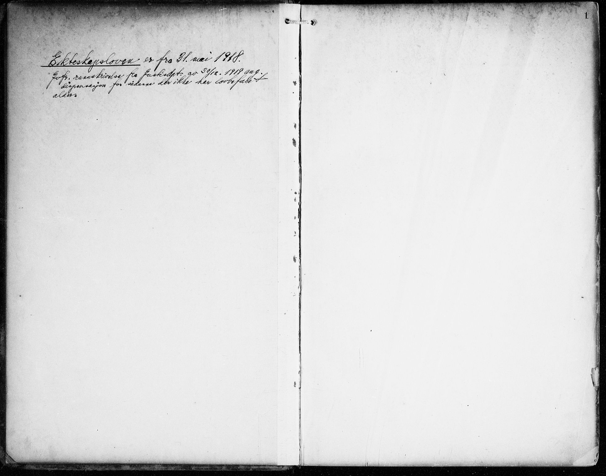 Johanneskirken sokneprestembete, SAB/A-76001/H/Haa/L0013: Parish register (official) no. D 2, 1912-1929, p. 1