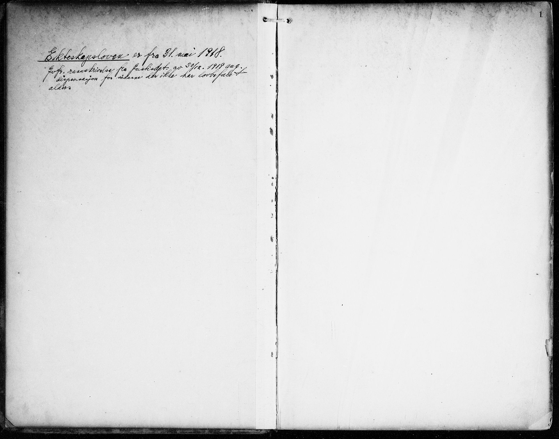 Johanneskirken sokneprestembete, AV/SAB-A-76001/H/Haa/L0013: Parish register (official) no. D 2, 1912-1929, p. 1