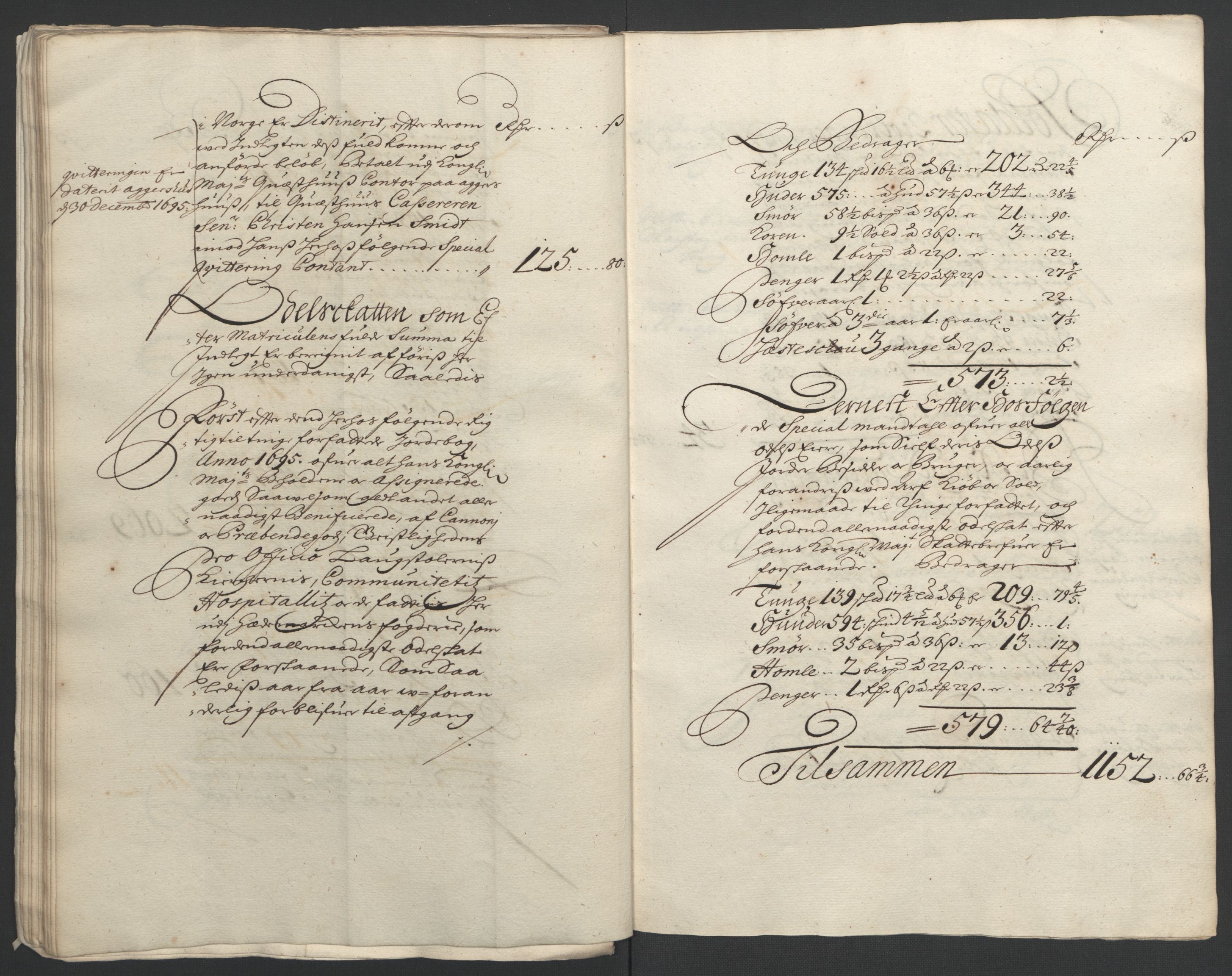 Rentekammeret inntil 1814, Reviderte regnskaper, Fogderegnskap, RA/EA-4092/R16/L1036: Fogderegnskap Hedmark, 1695-1696, p. 25