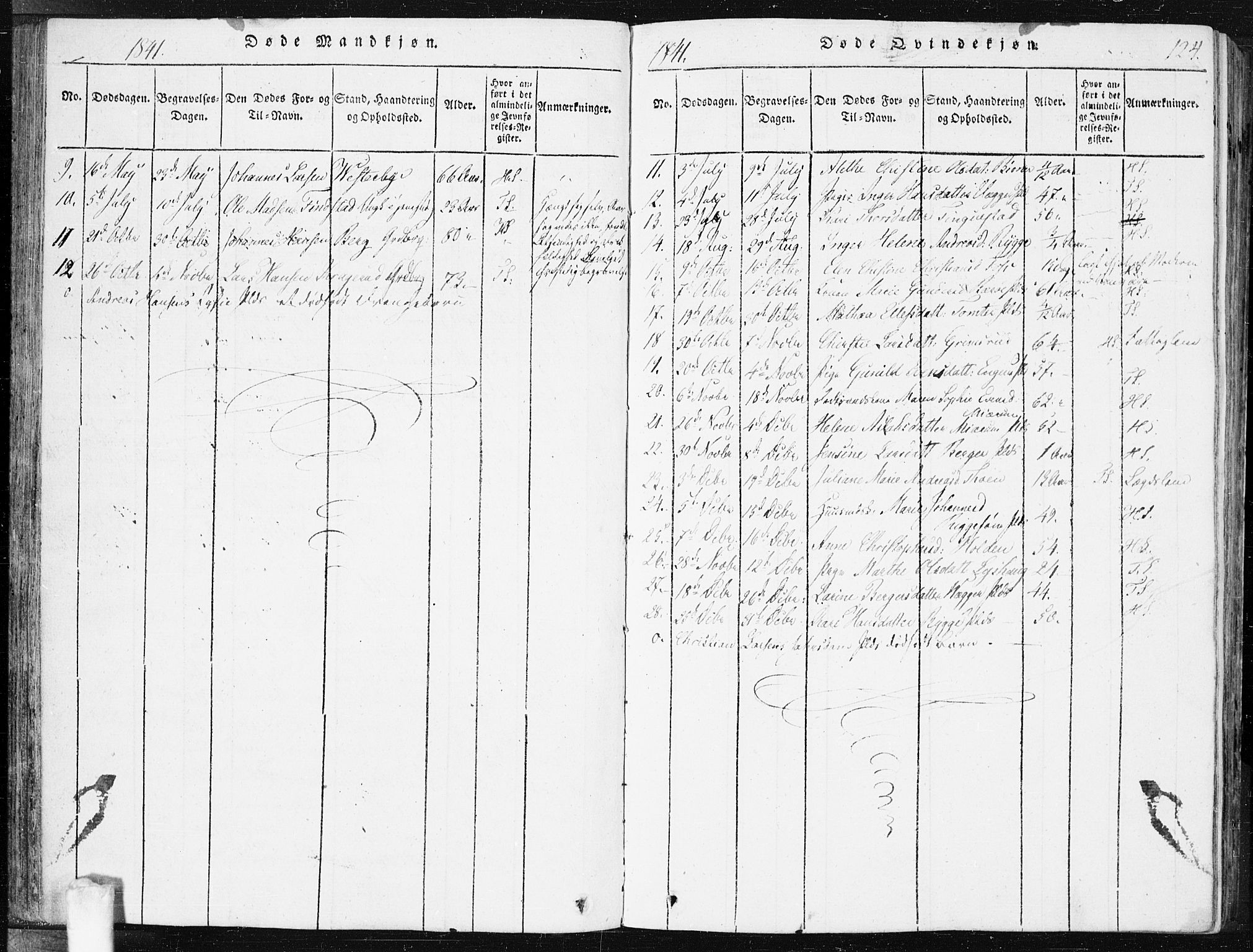 Hobøl prestekontor Kirkebøker, AV/SAO-A-2002/F/Fa/L0002: Parish register (official) no. I 2, 1814-1841, p. 124