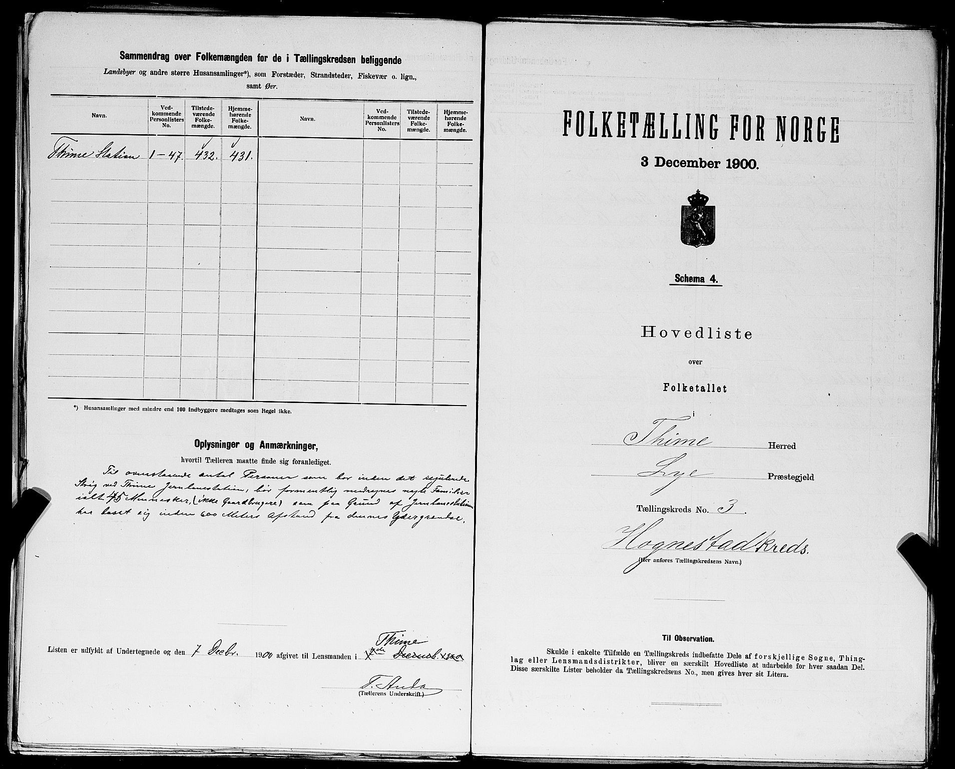 SAST, 1900 census for Time, 1900, p. 19