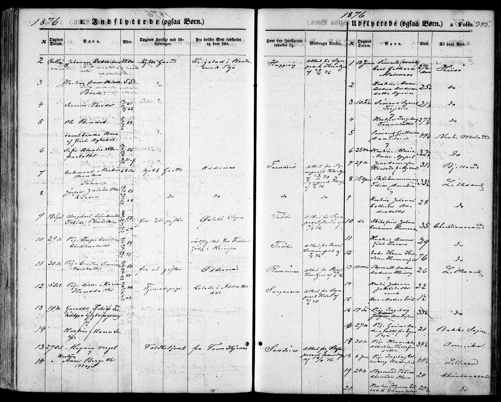 Høvåg sokneprestkontor, AV/SAK-1111-0025/F/Fa/L0004: Parish register (official) no. A 4, 1859-1877, p. 345