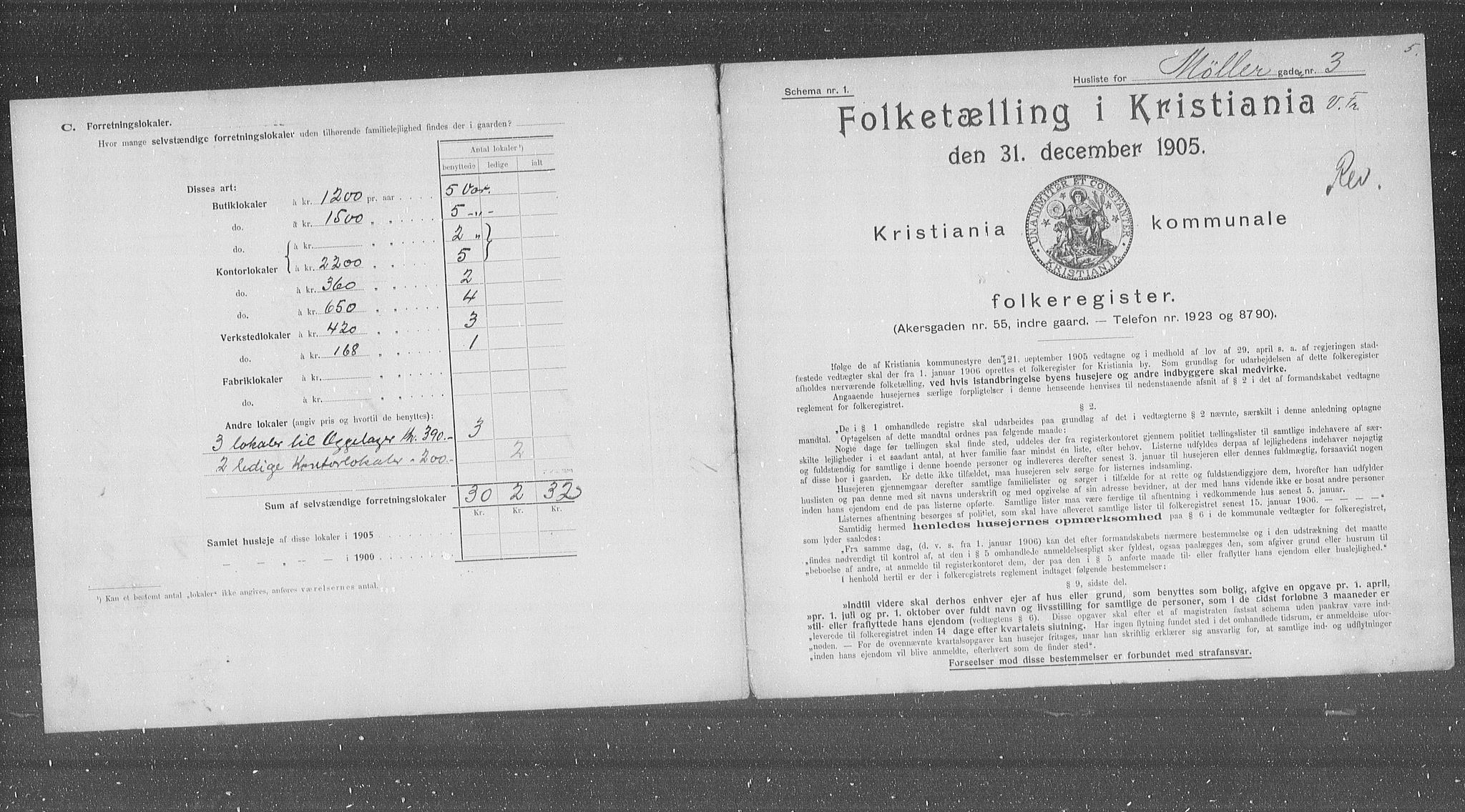 OBA, Municipal Census 1905 for Kristiania, 1905, p. 35890