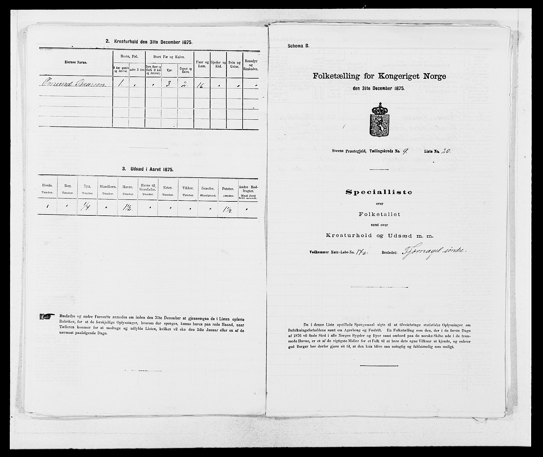 SAB, 1875 census for 1216P Sveio, 1875, p. 1139