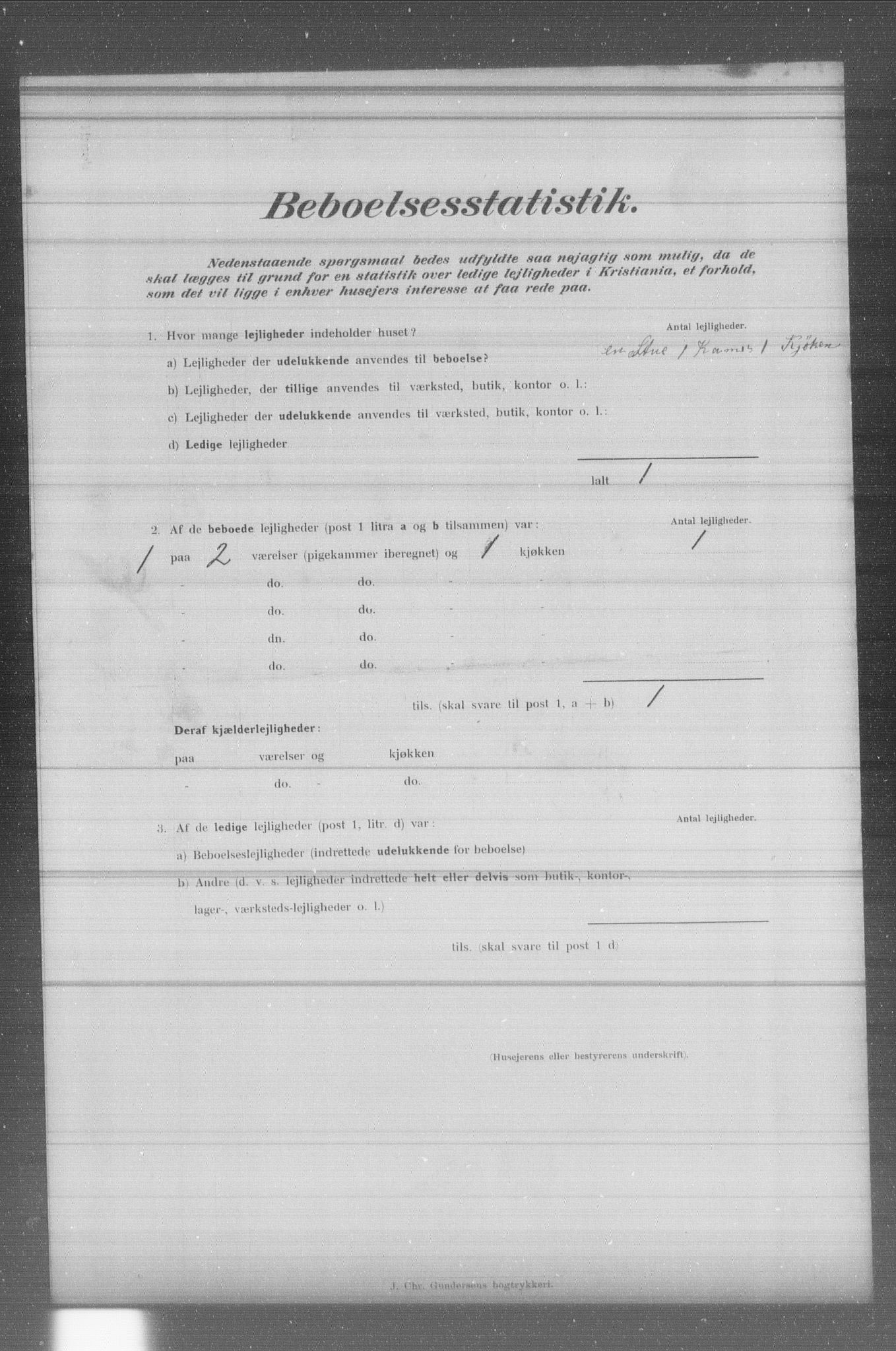 OBA, Municipal Census 1902 for Kristiania, 1902, p. 3374