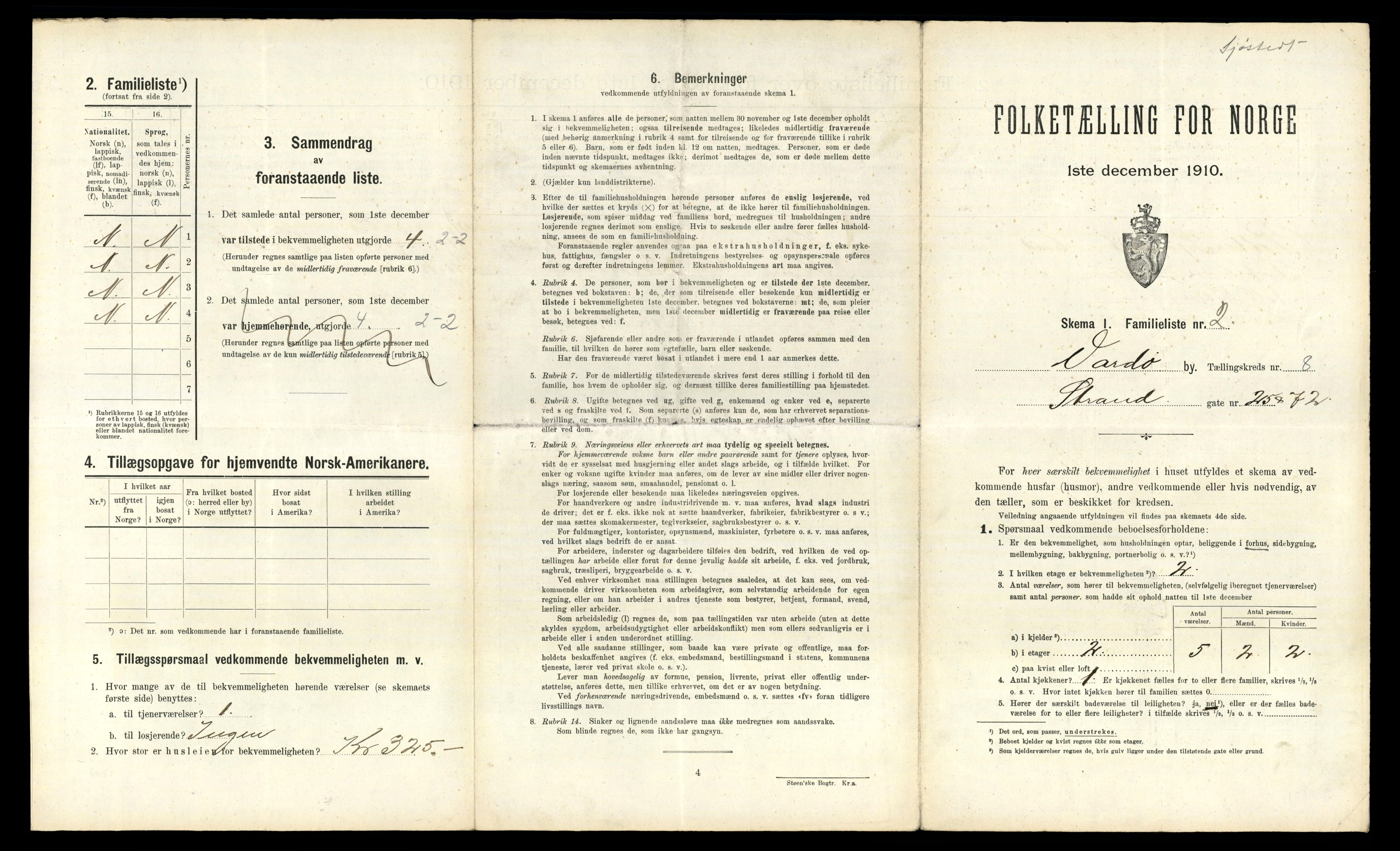 RA, 1910 census for Vardø, 1910, p. 1066