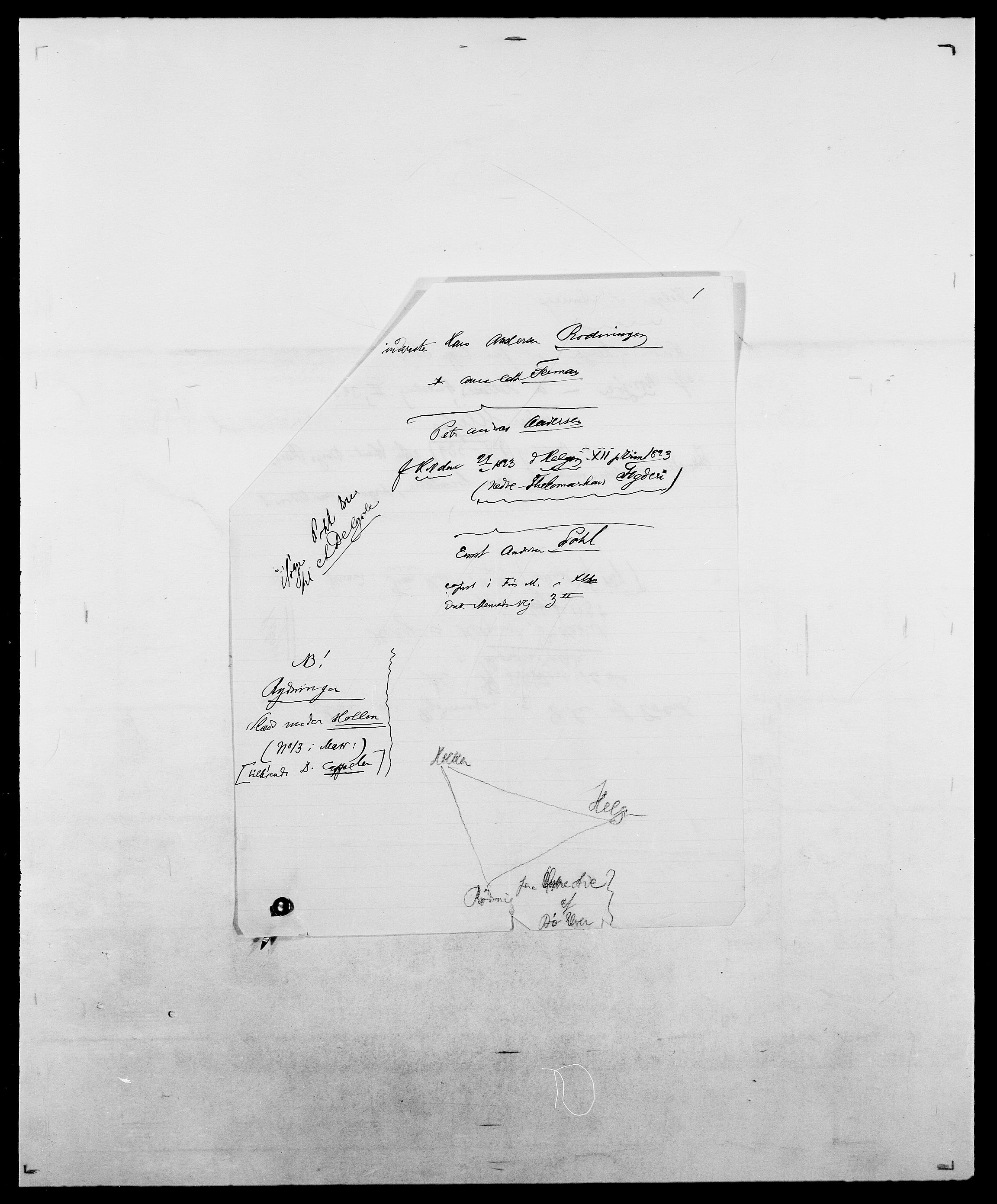 Delgobe, Charles Antoine - samling, AV/SAO-PAO-0038/D/Da/L0031: de Place - Raaum, p. 165