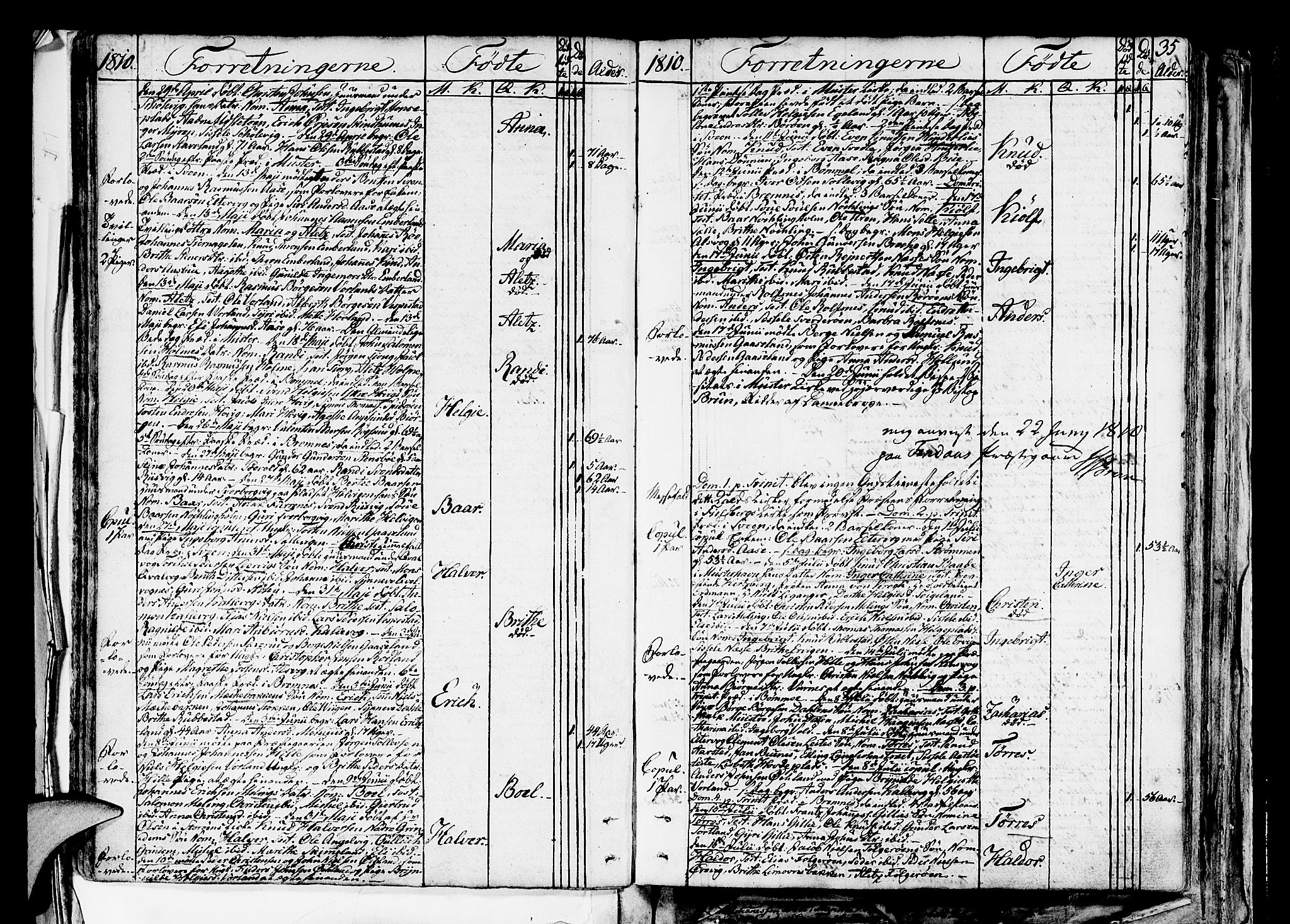 Finnås sokneprestembete, SAB/A-99925/H/Ha/Haa/Haaa/L0004: Parish register (official) no. A 4, 1804-1830, p. 35