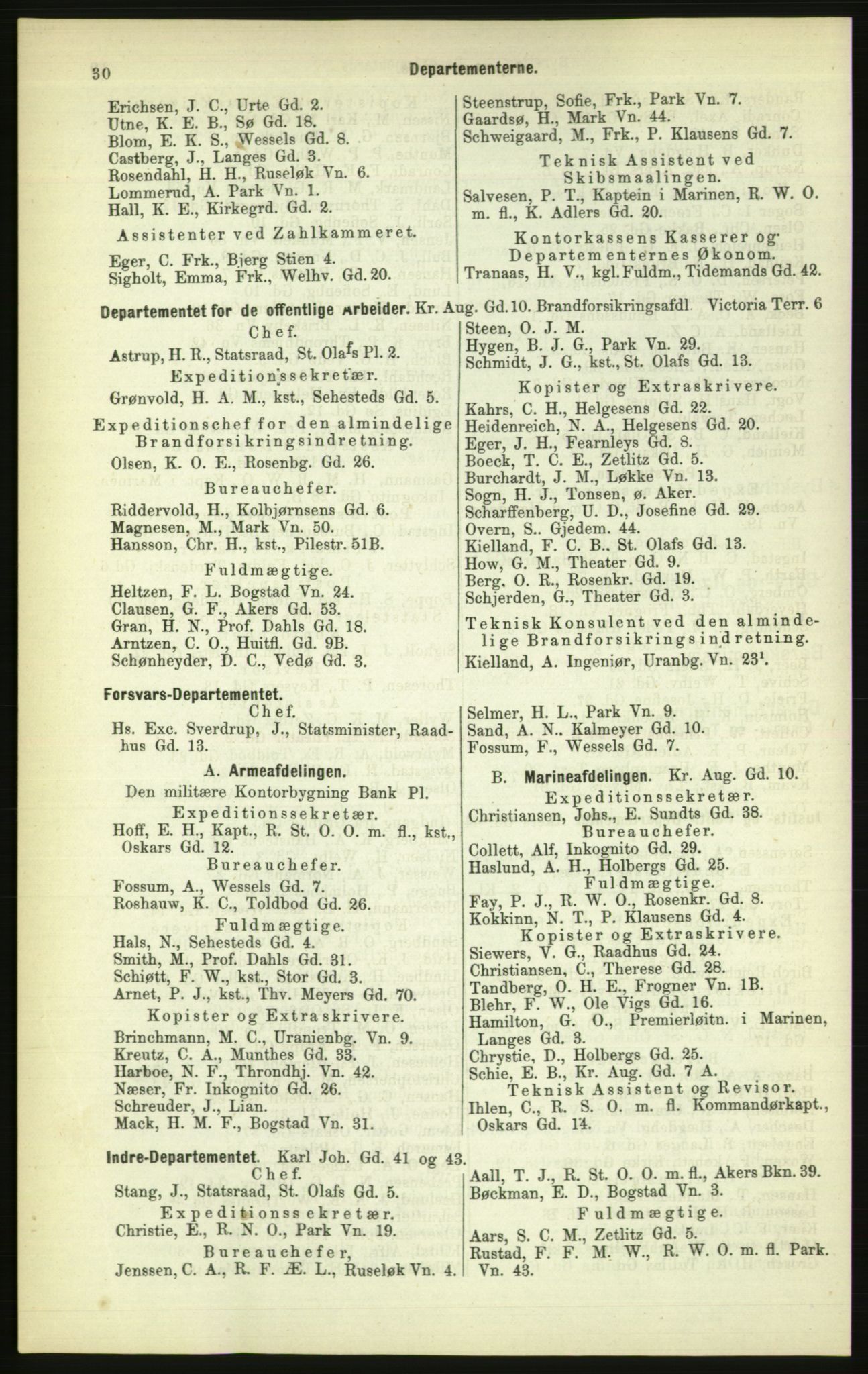 Kristiania/Oslo adressebok, PUBL/-, 1886, p. 30