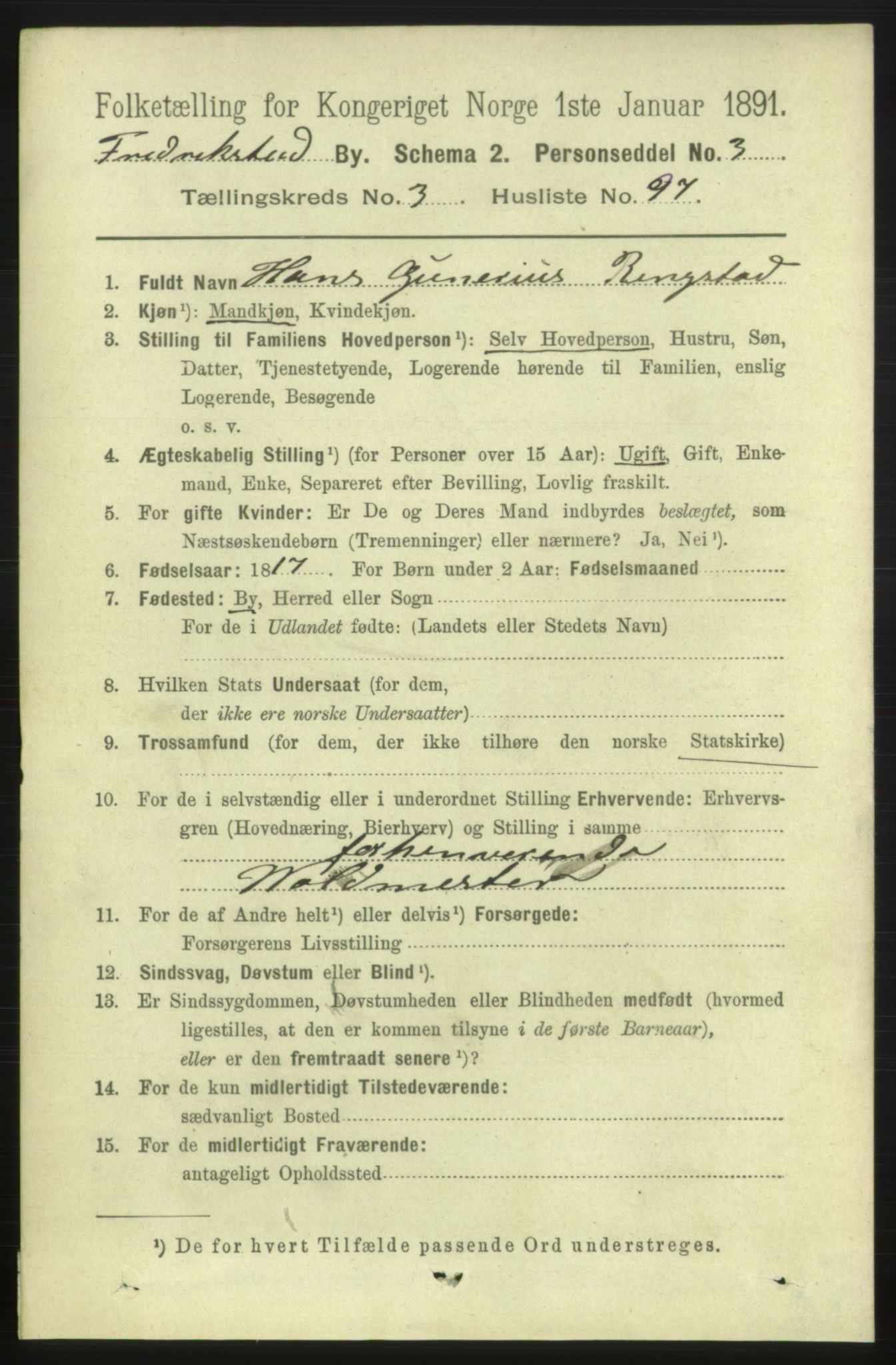 RA, 1891 census for 0103 Fredrikstad, 1891, p. 6278