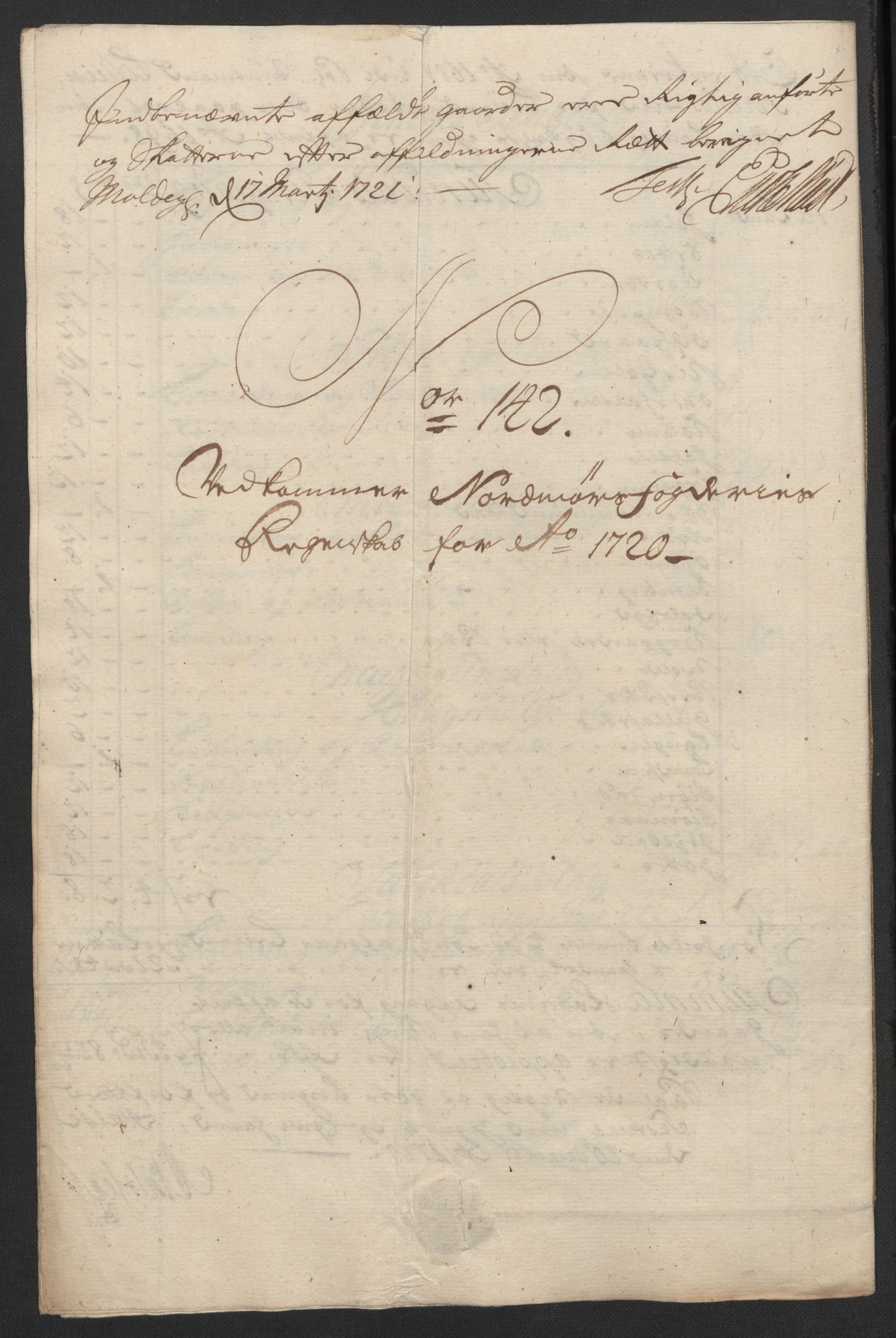 Rentekammeret inntil 1814, Reviderte regnskaper, Fogderegnskap, RA/EA-4092/R56/L3753: Fogderegnskap Nordmøre, 1720, p. 495
