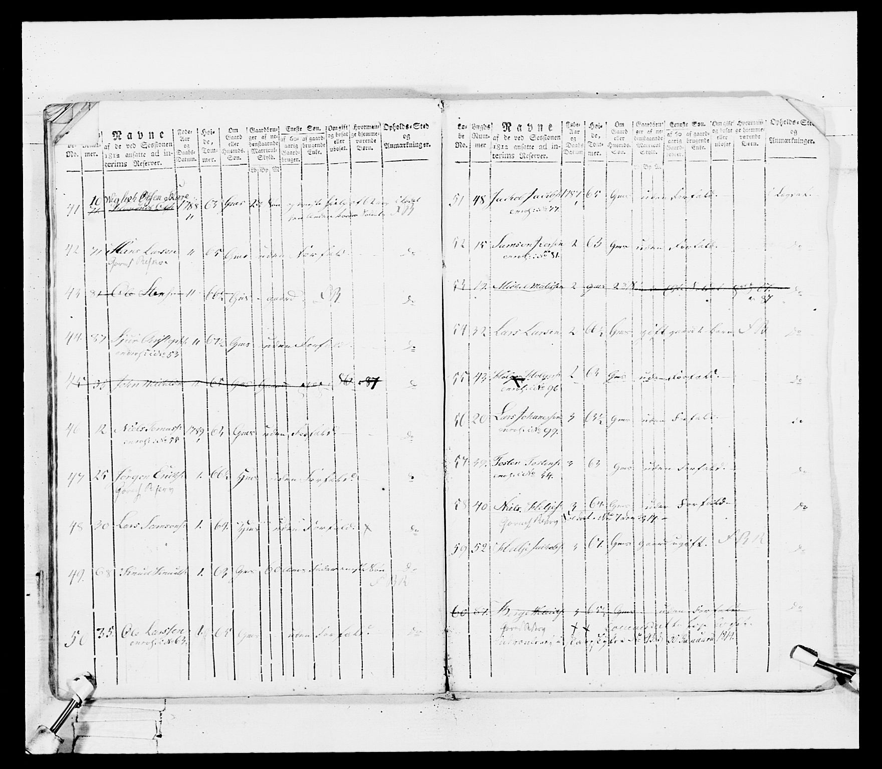 Generalitets- og kommissariatskollegiet, Det kongelige norske kommissariatskollegium, AV/RA-EA-5420/E/Eh/L0100: Bergenhusiske skarpskytterbataljon, 1812, p. 50