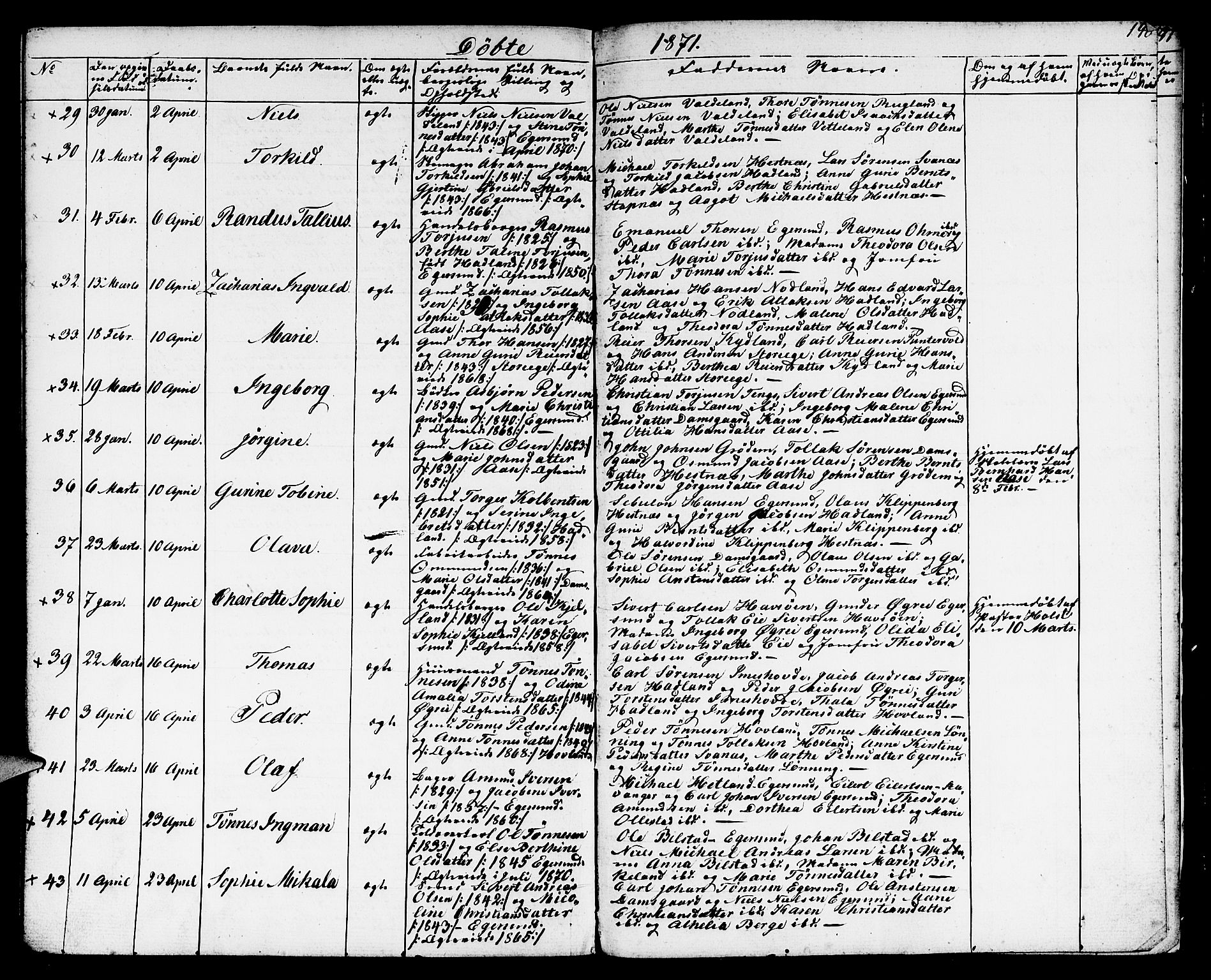 Eigersund sokneprestkontor, AV/SAST-A-101807/S09/L0004: Parish register (copy) no. B 4, 1855-1871, p. 190