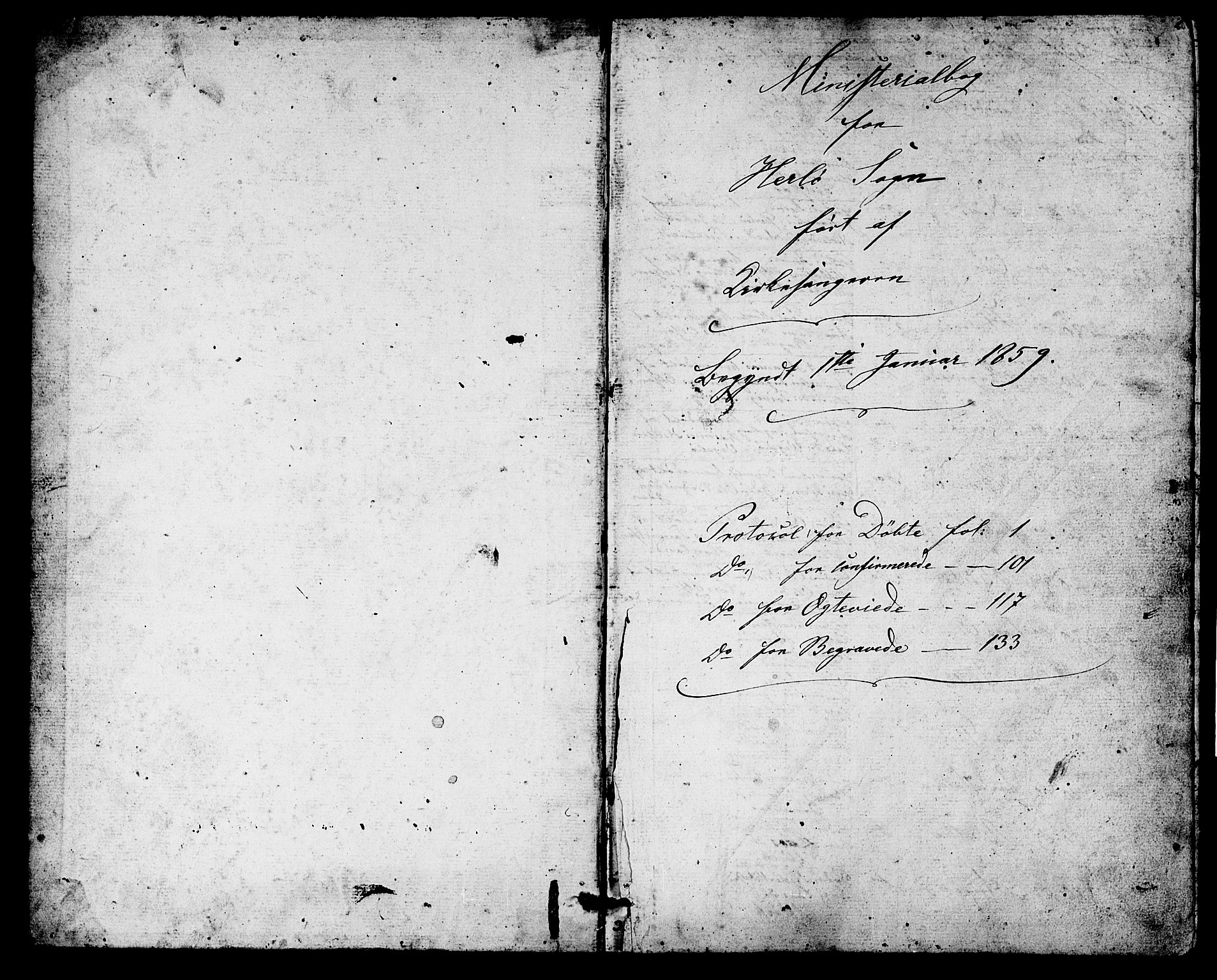 Herdla Sokneprestembete, SAB/A-75701/H/Hab: Parish register (copy) no. A 1, 1859-1880, p. 1