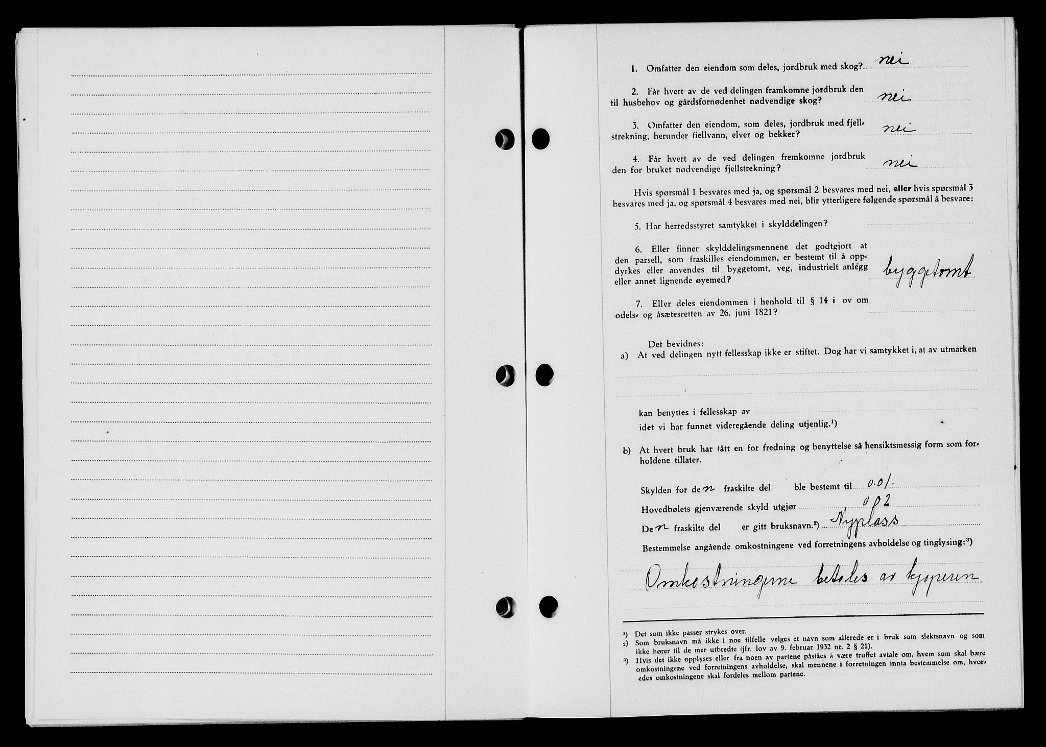 Flekkefjord sorenskriveri, SAK/1221-0001/G/Gb/Gba/L0060: Mortgage book no. A-8, 1945-1946, Diary no: : 596/1946
