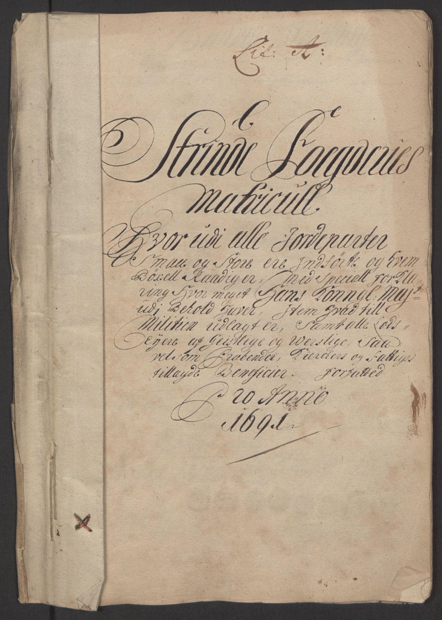 Rentekammeret inntil 1814, Reviderte regnskaper, Fogderegnskap, RA/EA-4092/R61/L4103: Fogderegnskap Strinda og Selbu, 1691-1692, p. 14