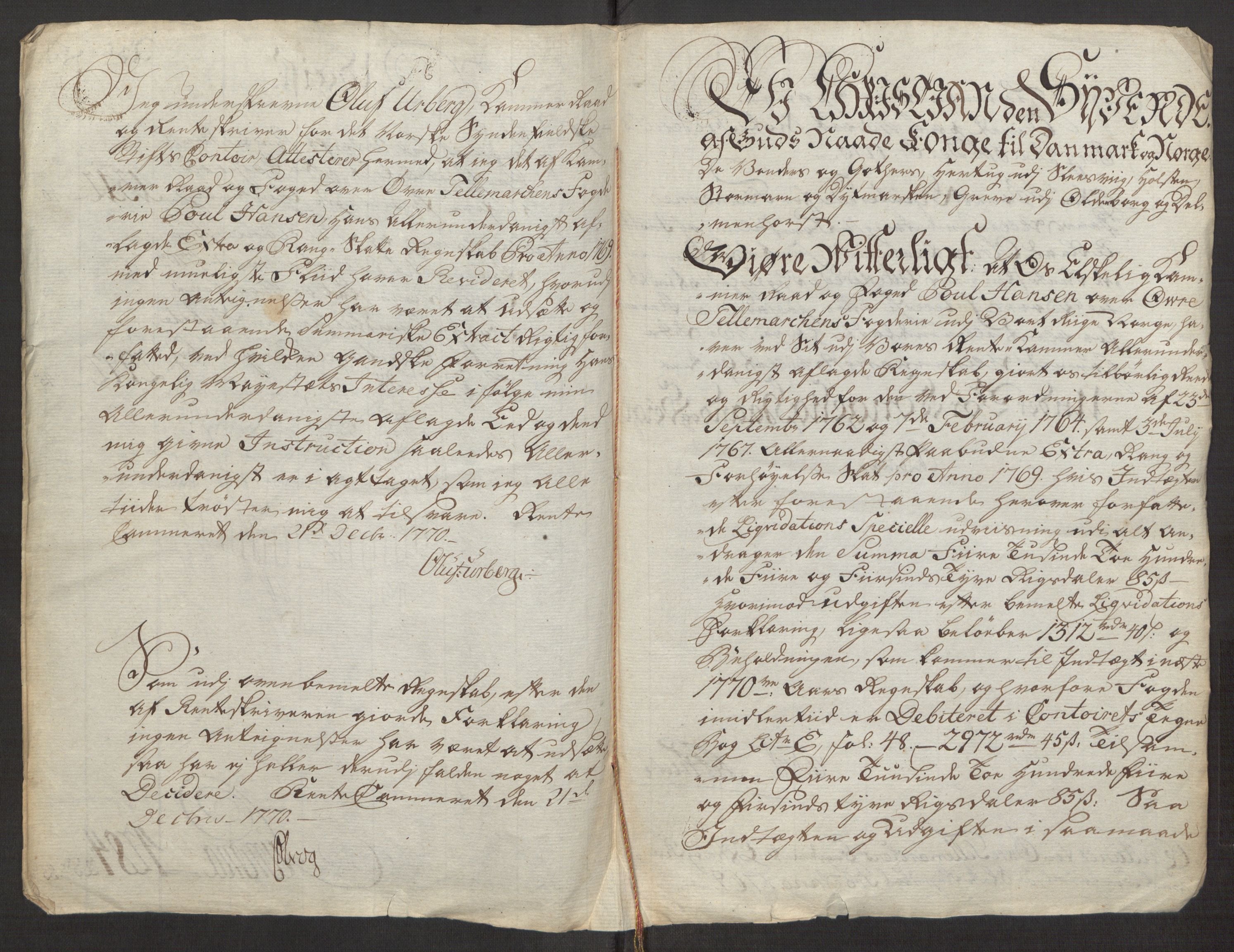 Rentekammeret inntil 1814, Reviderte regnskaper, Fogderegnskap, AV/RA-EA-4092/R38/L2293: Ekstraskatten Øvre Telemark, 1762-1770, p. 144