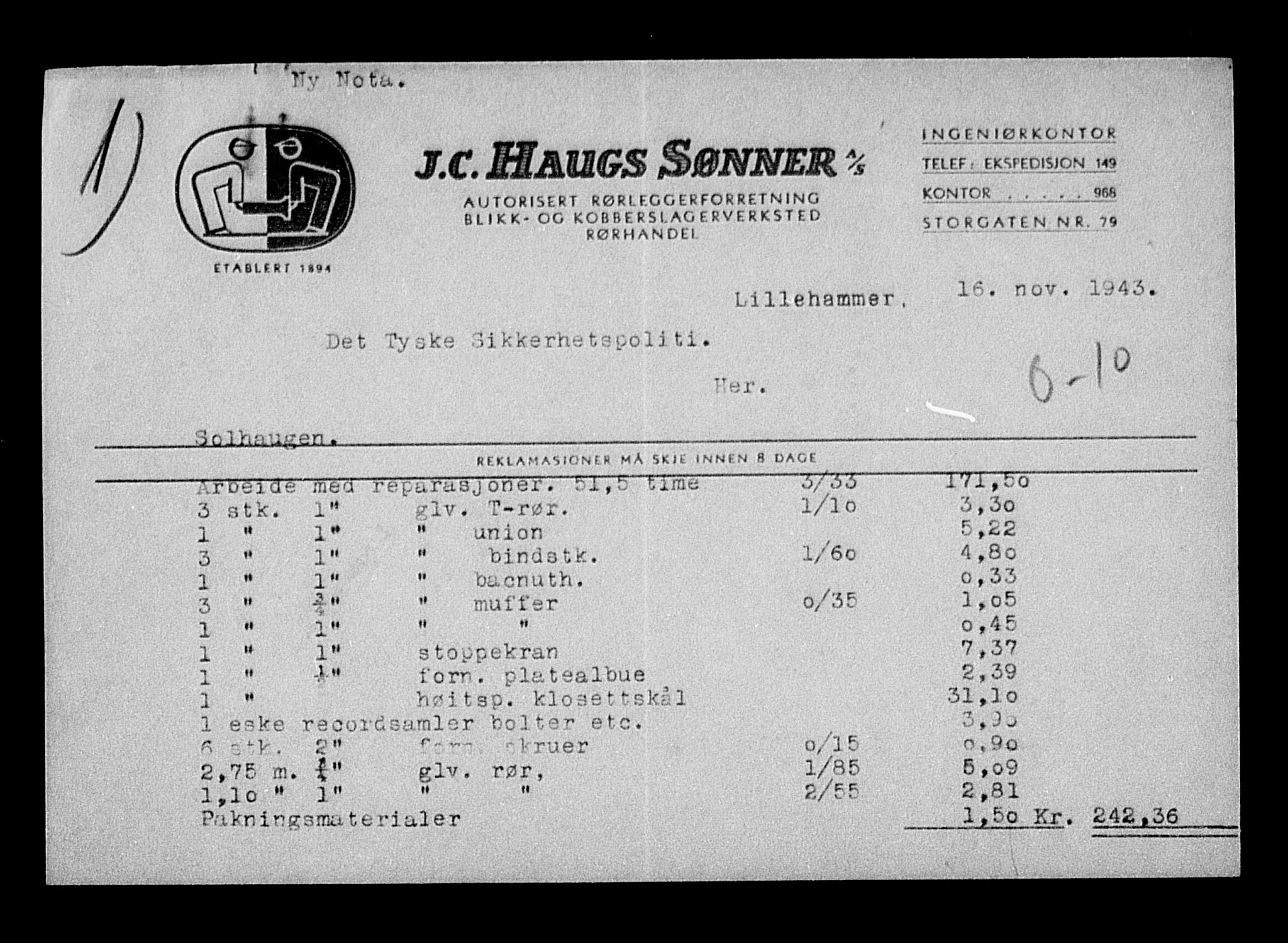 Justisdepartementet, Tilbakeføringskontoret for inndratte formuer, AV/RA-S-1564/H/Hc/Hcd/L1002: --, 1945-1947, p. 349