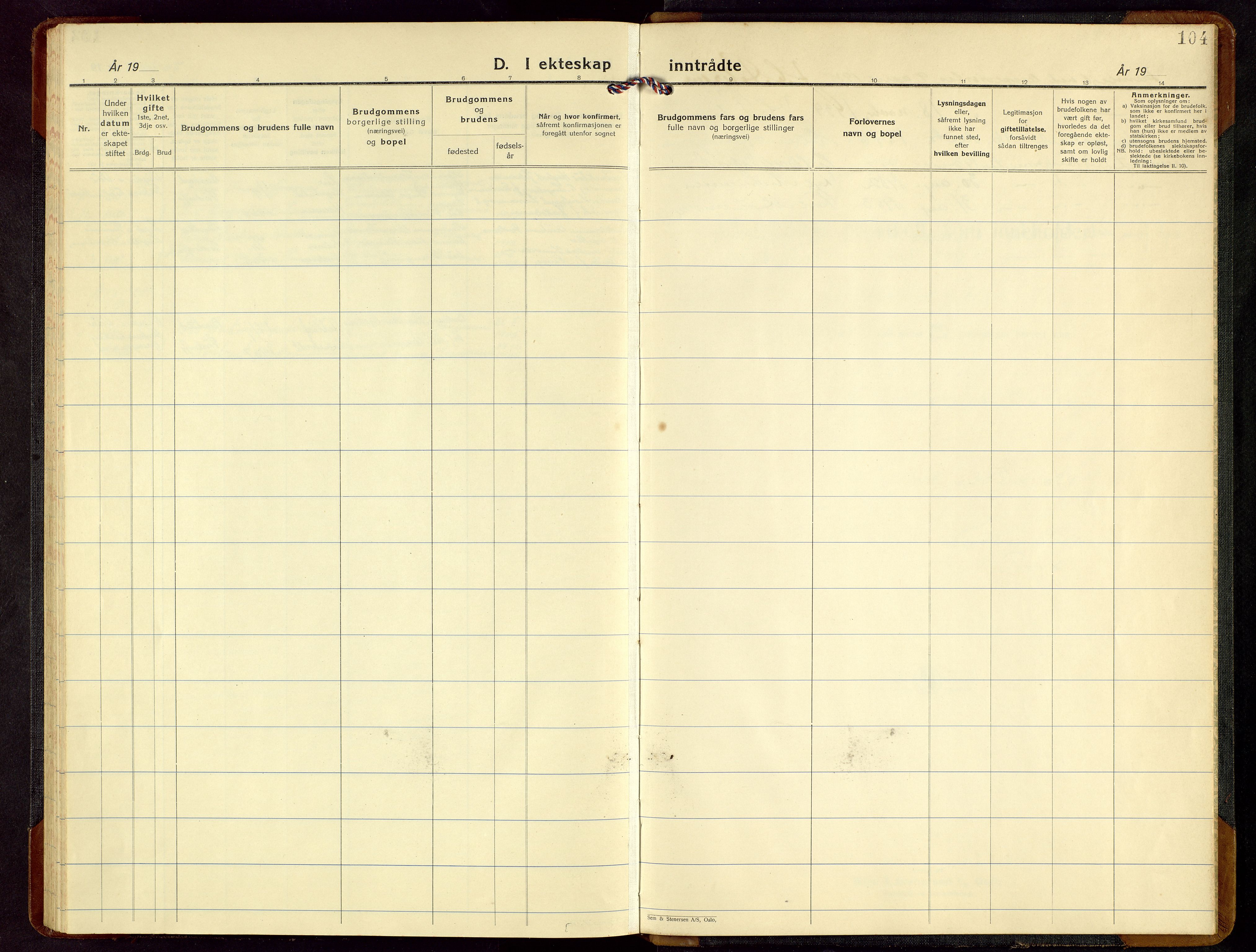 Avaldsnes sokneprestkontor, SAST/A -101851/H/Ha/Hab/L0012: Parish register (copy) no. B 12, 1930-1968, p. 104