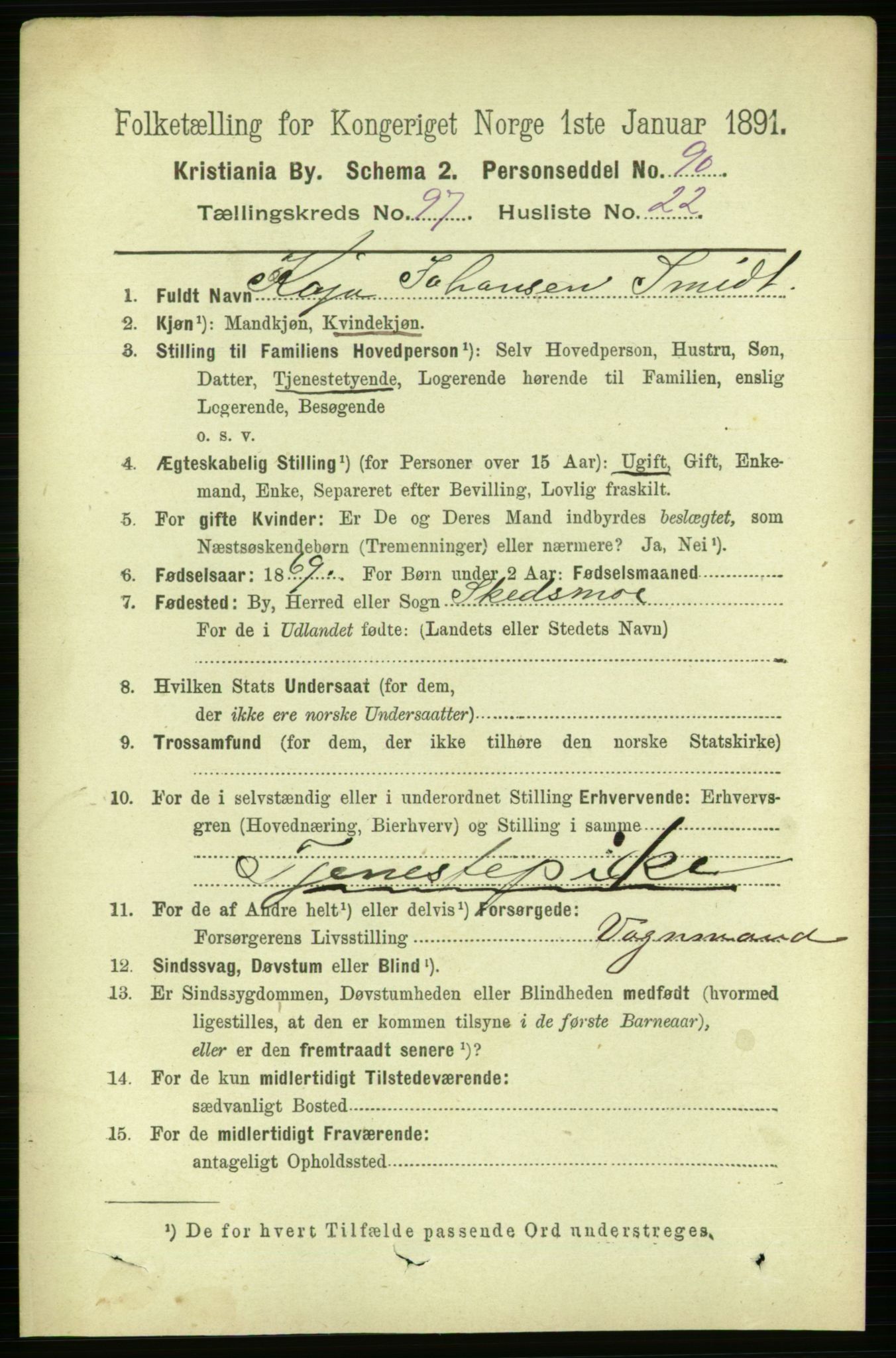 RA, 1891 census for 0301 Kristiania, 1891, p. 47638