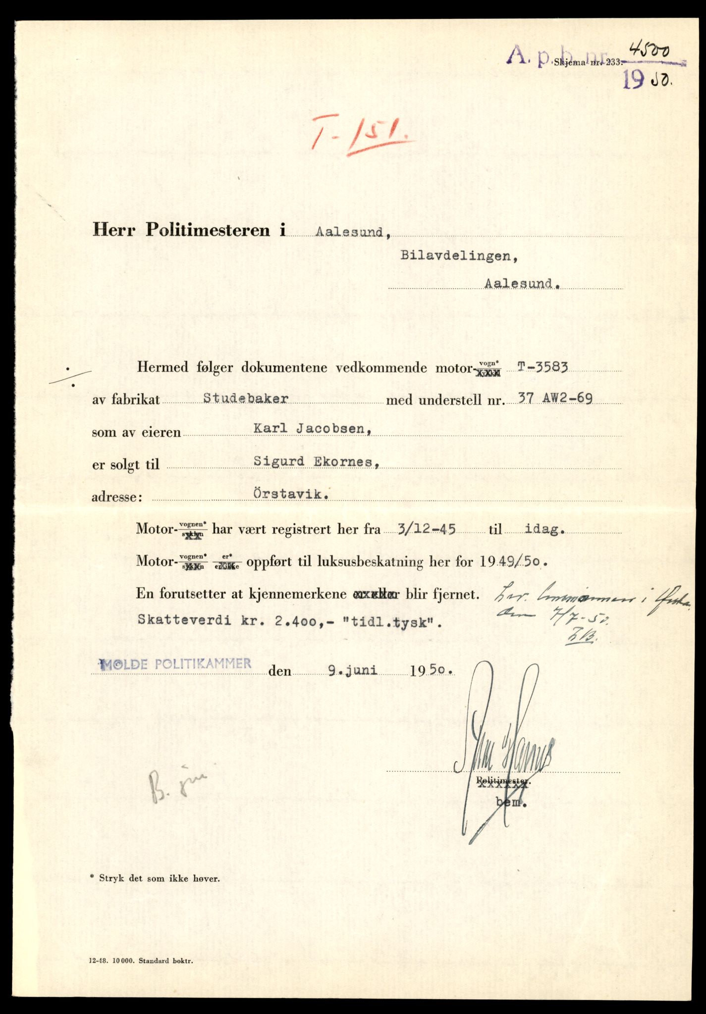 Møre og Romsdal vegkontor - Ålesund trafikkstasjon, AV/SAT-A-4099/F/Fe/L0045: Registreringskort for kjøretøy T 14320 - T 14444, 1927-1998, p. 1711