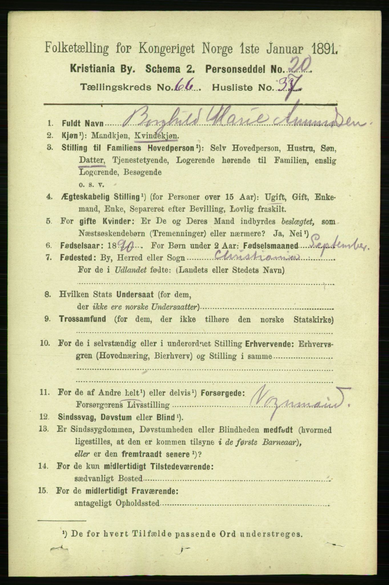 RA, 1891 census for 0301 Kristiania, 1891, p. 36358