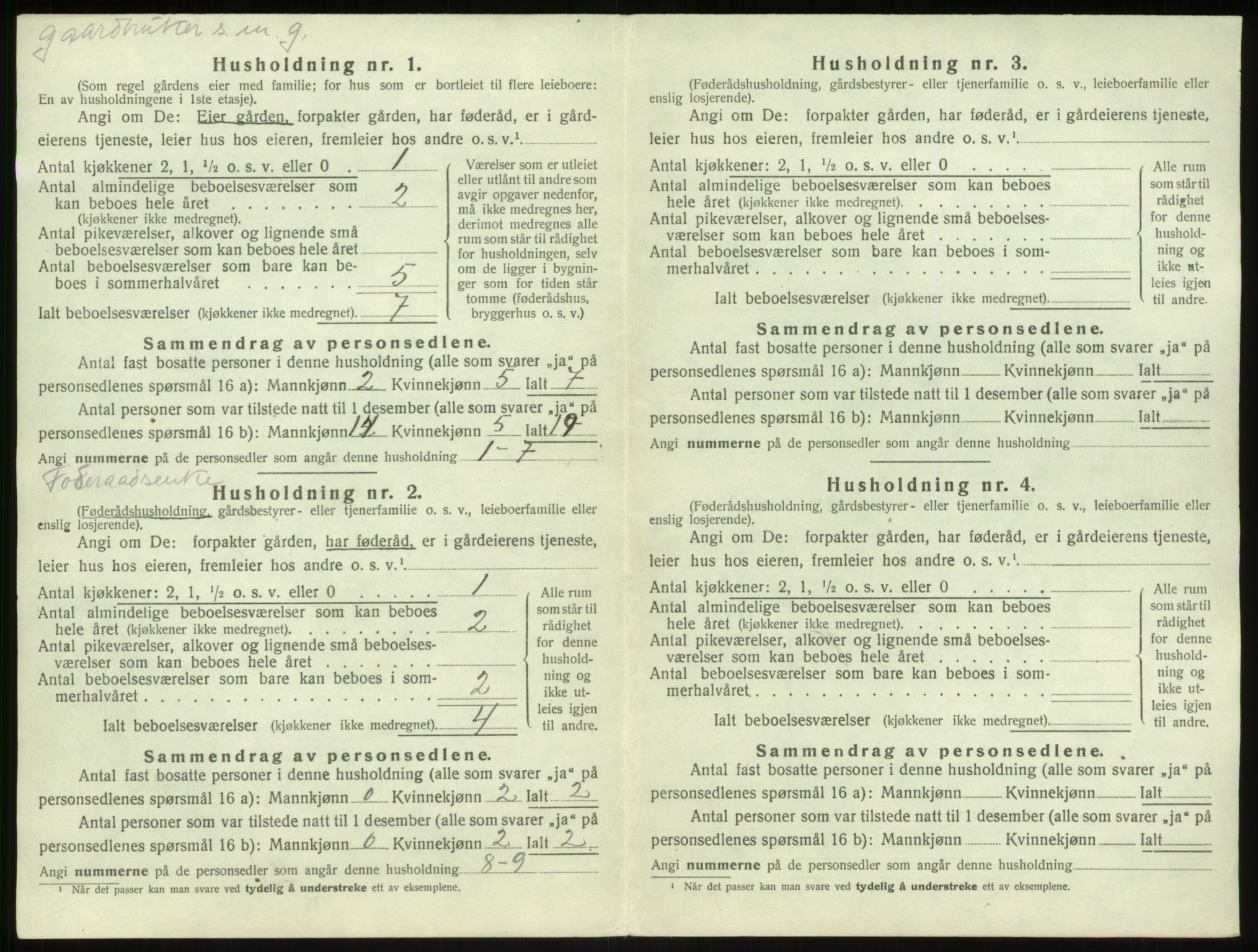 SAB, 1920 census for Kyrkjebø, 1920, p. 126