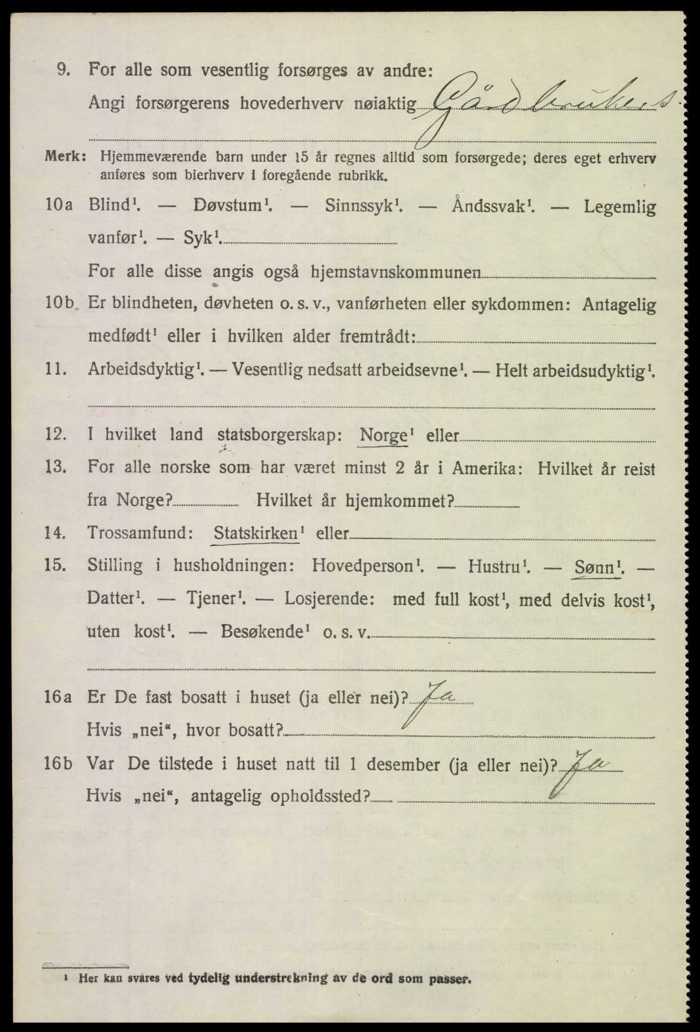 SAH, 1920 census for Nord-Aurdal, 1920, p. 10579