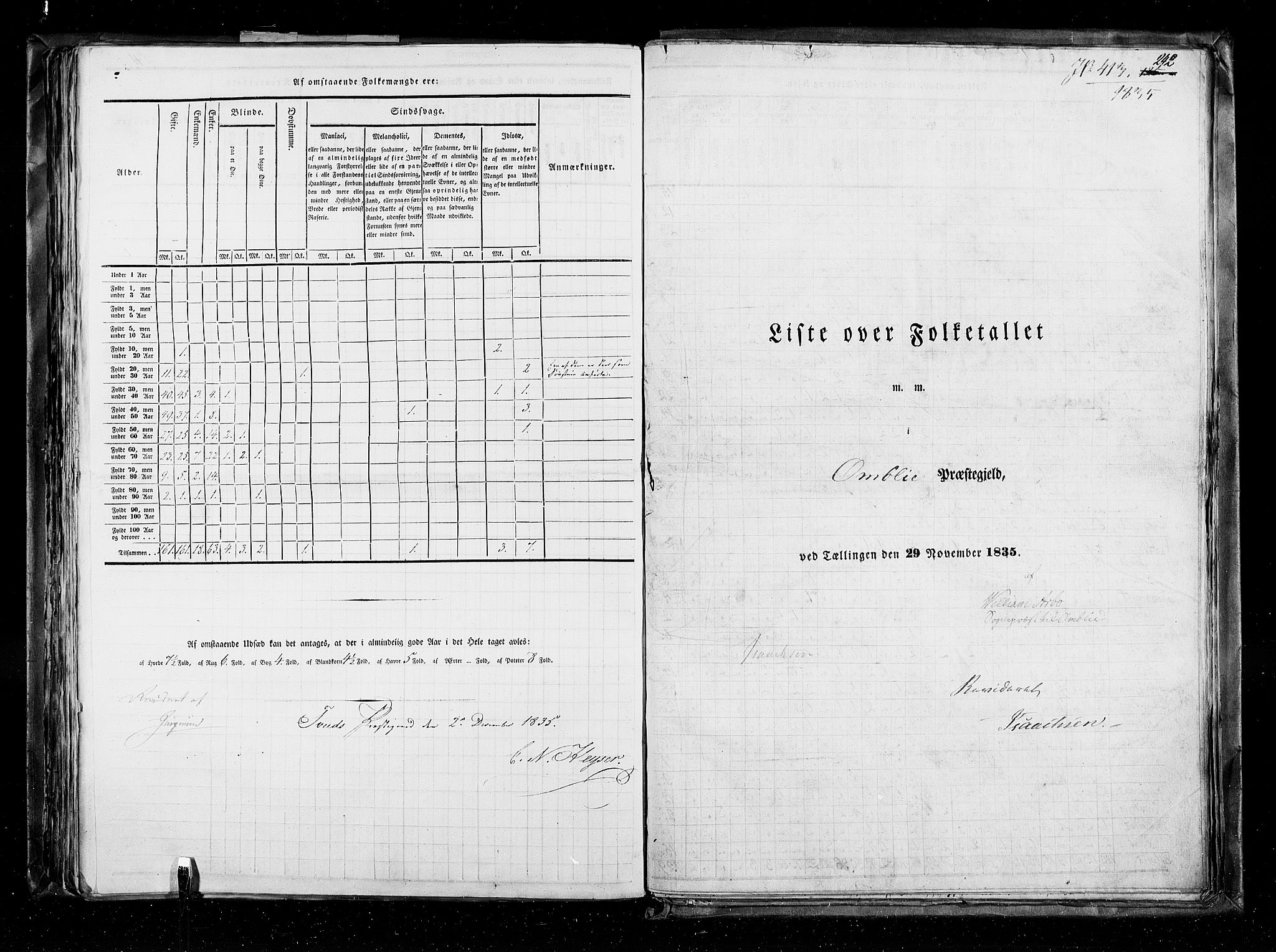 RA, Census 1835, vol. 5: Bratsberg amt og Nedenes og Råbyggelaget amt, 1835, p. 242