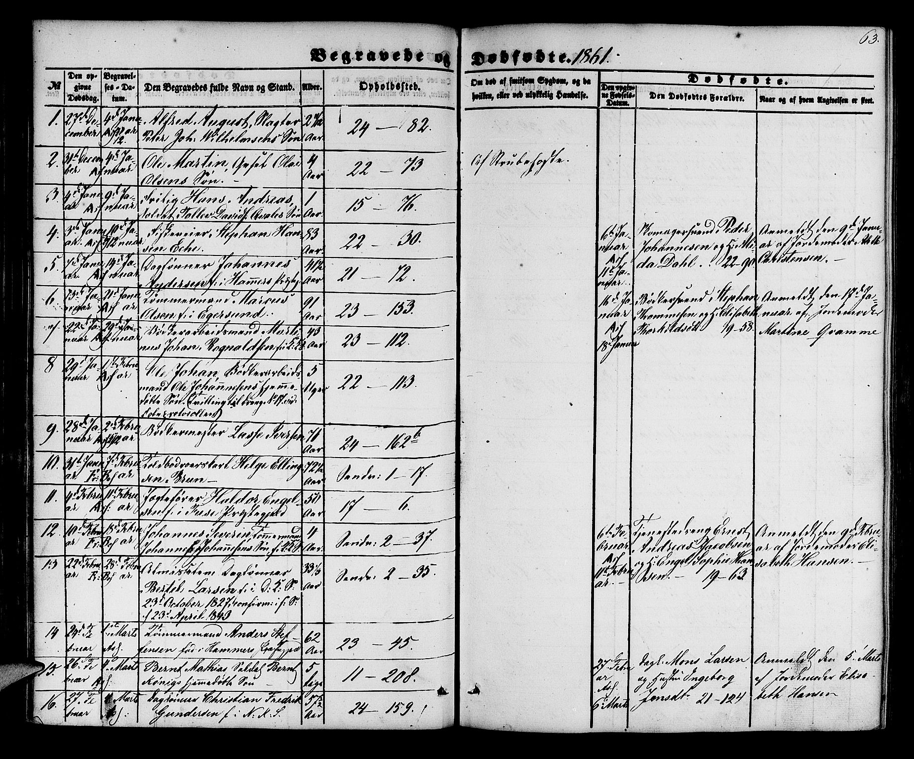 Korskirken sokneprestembete, AV/SAB-A-76101/H/Hab: Parish register (copy) no. E 2, 1851-1871, p. 63