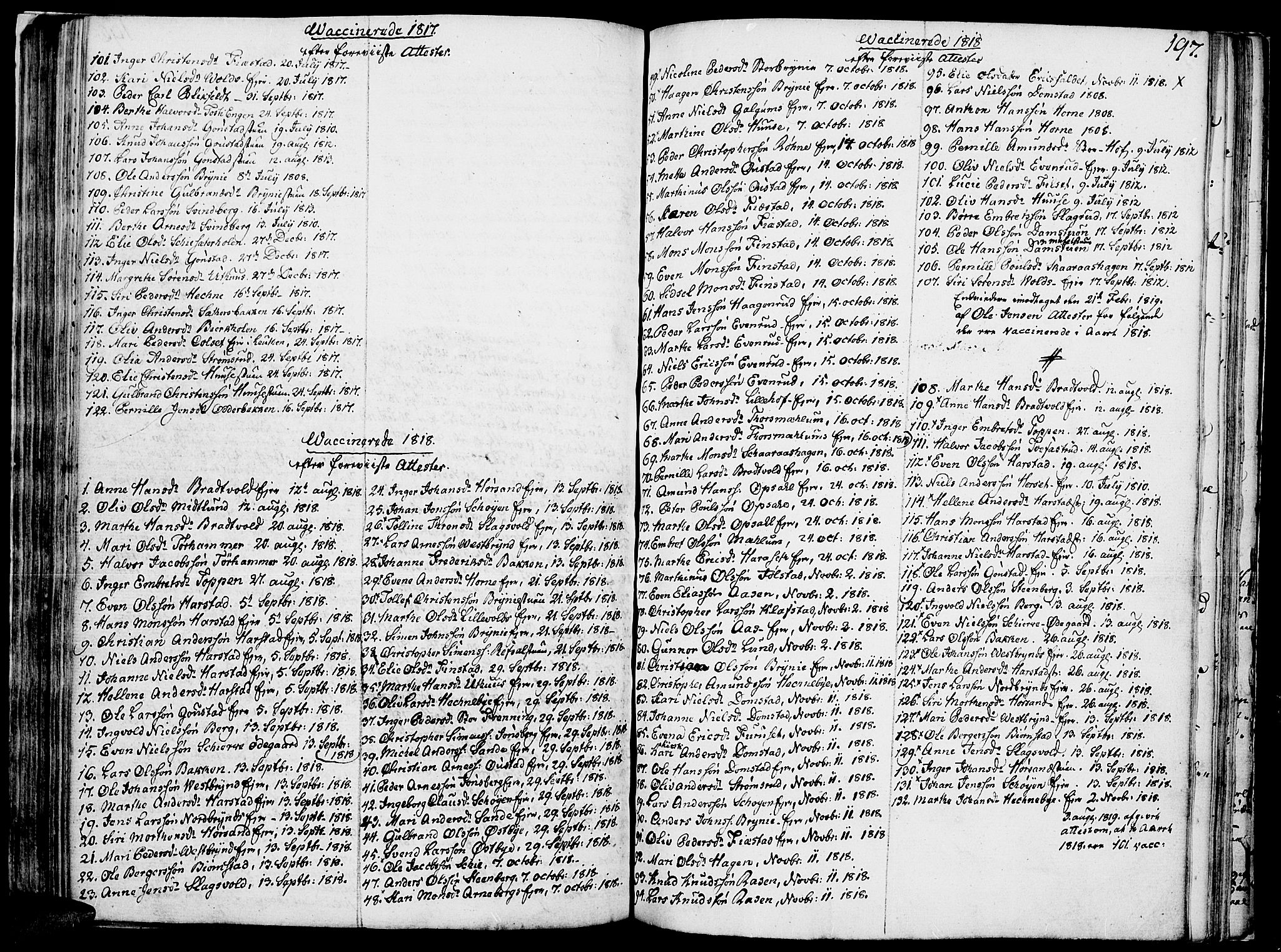 Romedal prestekontor, AV/SAH-PREST-004/K/L0001: Parish register (official) no. 1, 1799-1814, p. 197