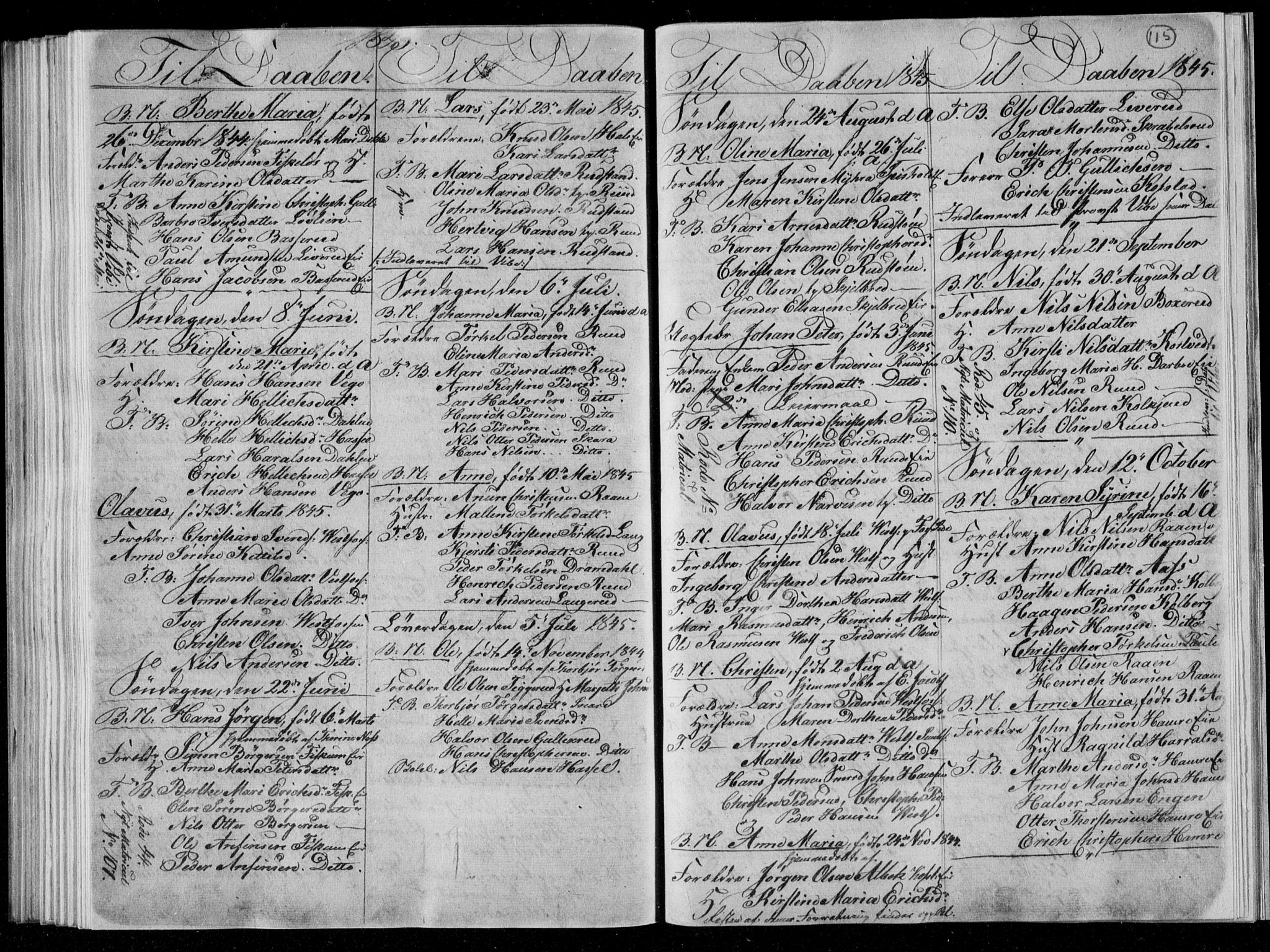 Fiskum kirkebøker, SAKO/A-15/G/Ga/L0002: Parish register (copy) no. 2, 1794-1850, p. 115