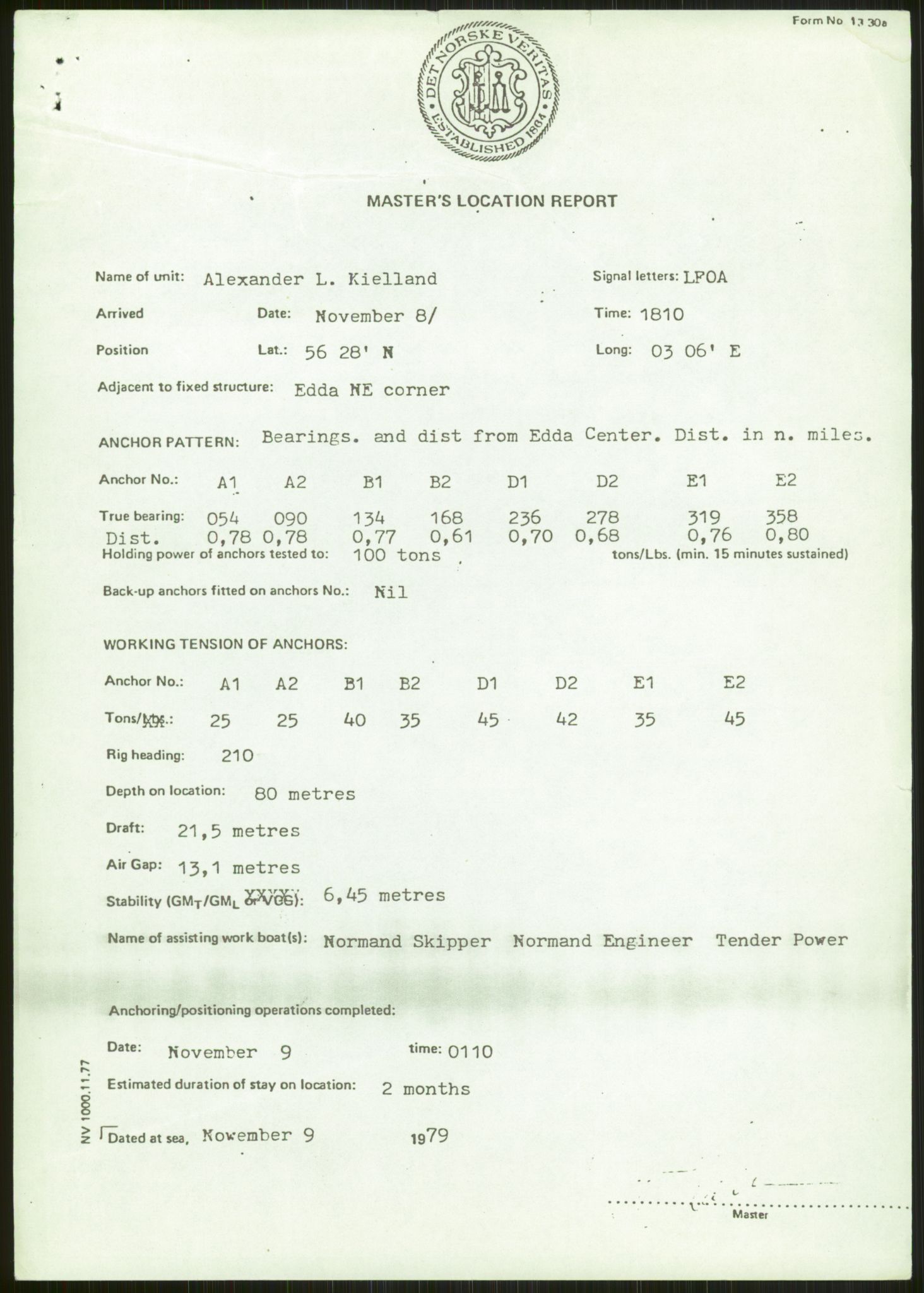 Justisdepartementet, Granskningskommisjonen ved Alexander Kielland-ulykken 27.3.1980, AV/RA-S-1165/D/L0024: A Alexander L. Kielland (A1-A2, A7-A9, A14, A22, A16 av 31)/ E CFEM (E1, E3-E6 av 27)/ F Richard Ducros (Doku.liste + F1-F6 av 8)/ H Sjøfartsdirektoratet/Skipskontrollen (H12, H14-H16, H44, H49, H51 av 52), 1980-1981, p. 48