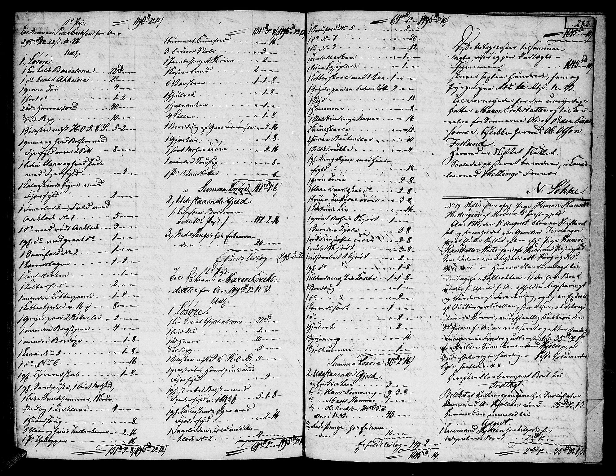 Namdal sorenskriveri, AV/SAT-A-4133/1/3/3A/L0036: Skifteprotokoll nr. 26, 1809-1815, p. 281b-282a