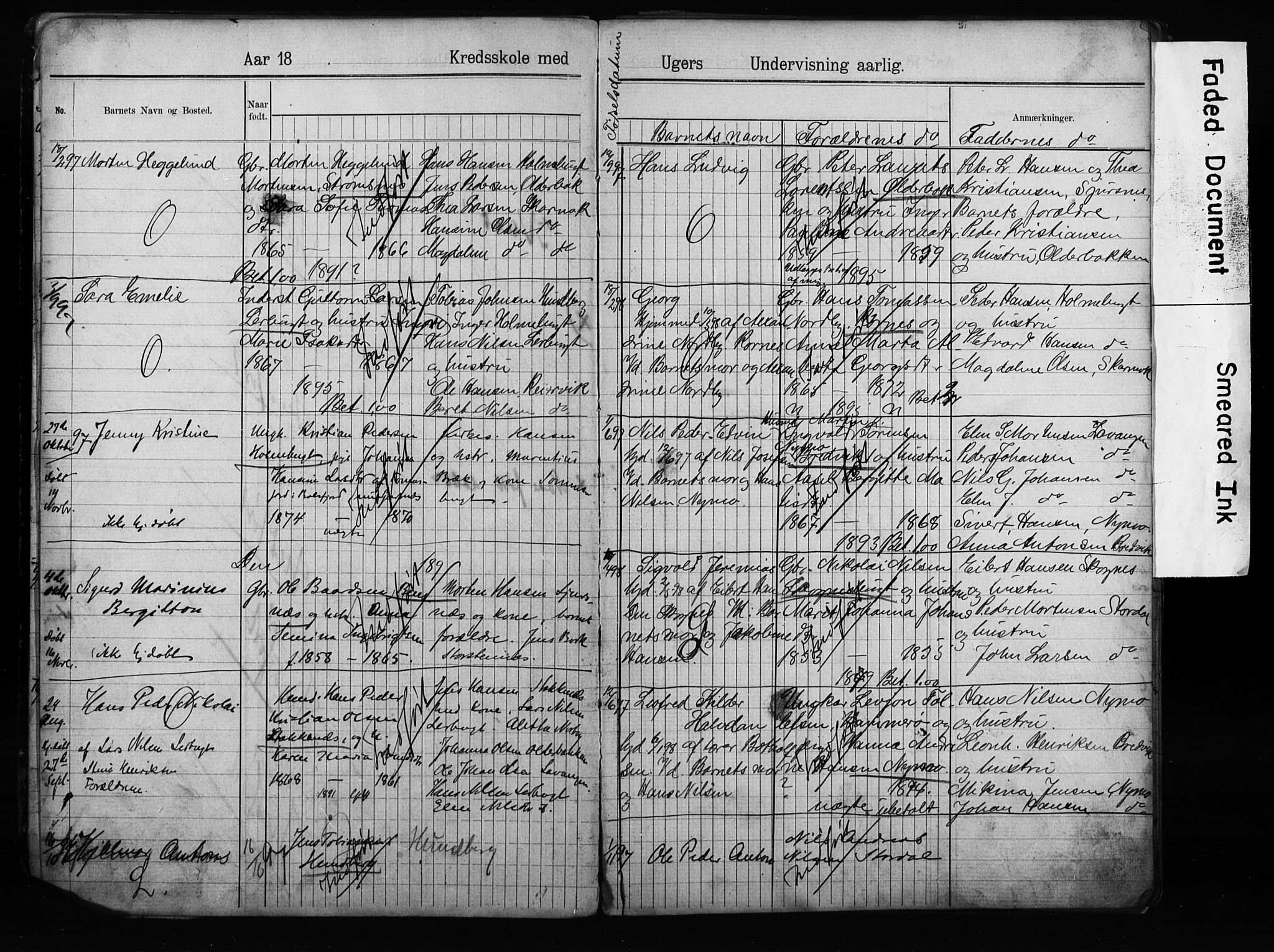 Lyngen sokneprestembete, AV/SATØ-S-1289/H/Ha/L0052/0001: Baptism register no. 52.1, 1895-1914