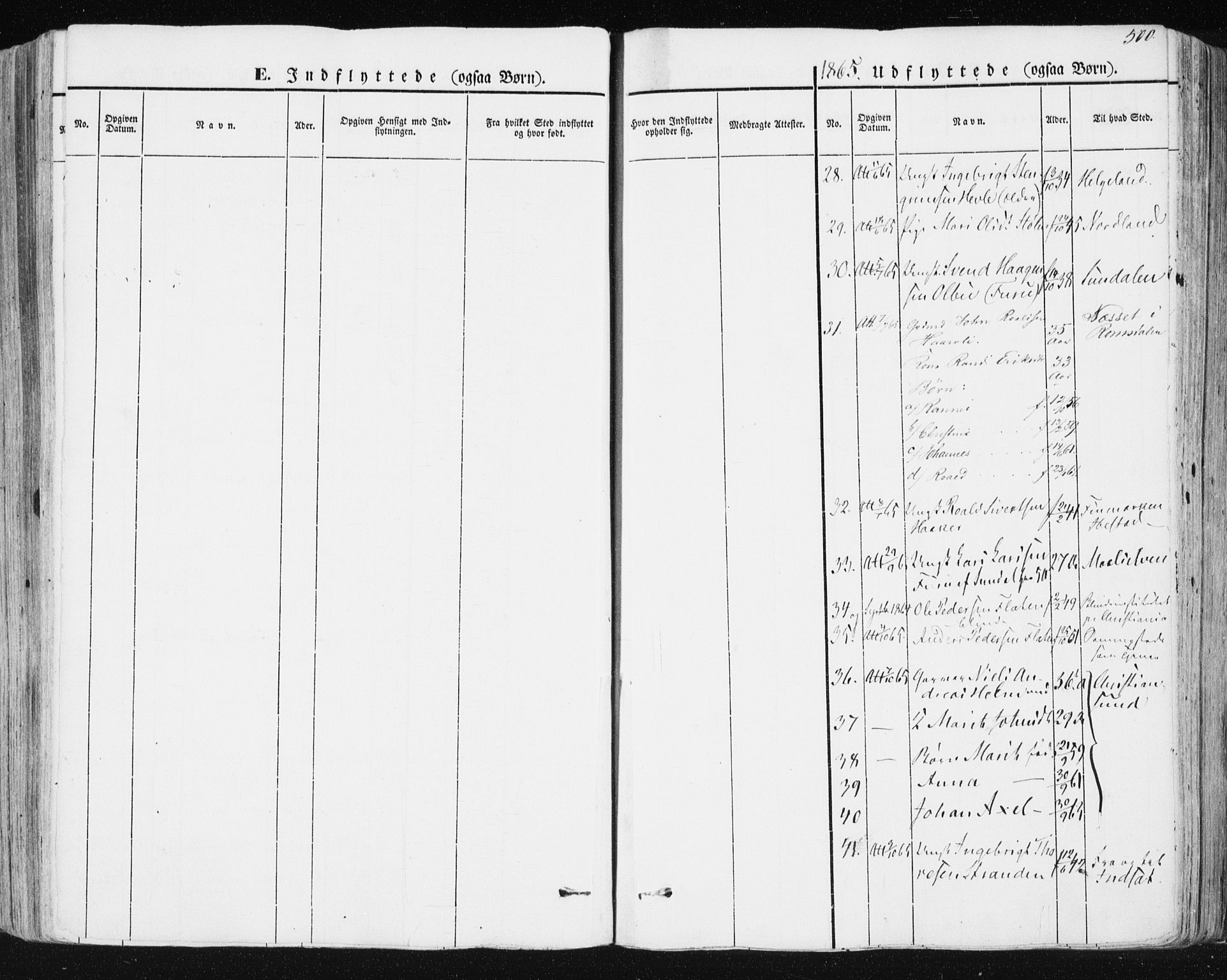 Ministerialprotokoller, klokkerbøker og fødselsregistre - Sør-Trøndelag, SAT/A-1456/678/L0899: Parish register (official) no. 678A08, 1848-1872, p. 500