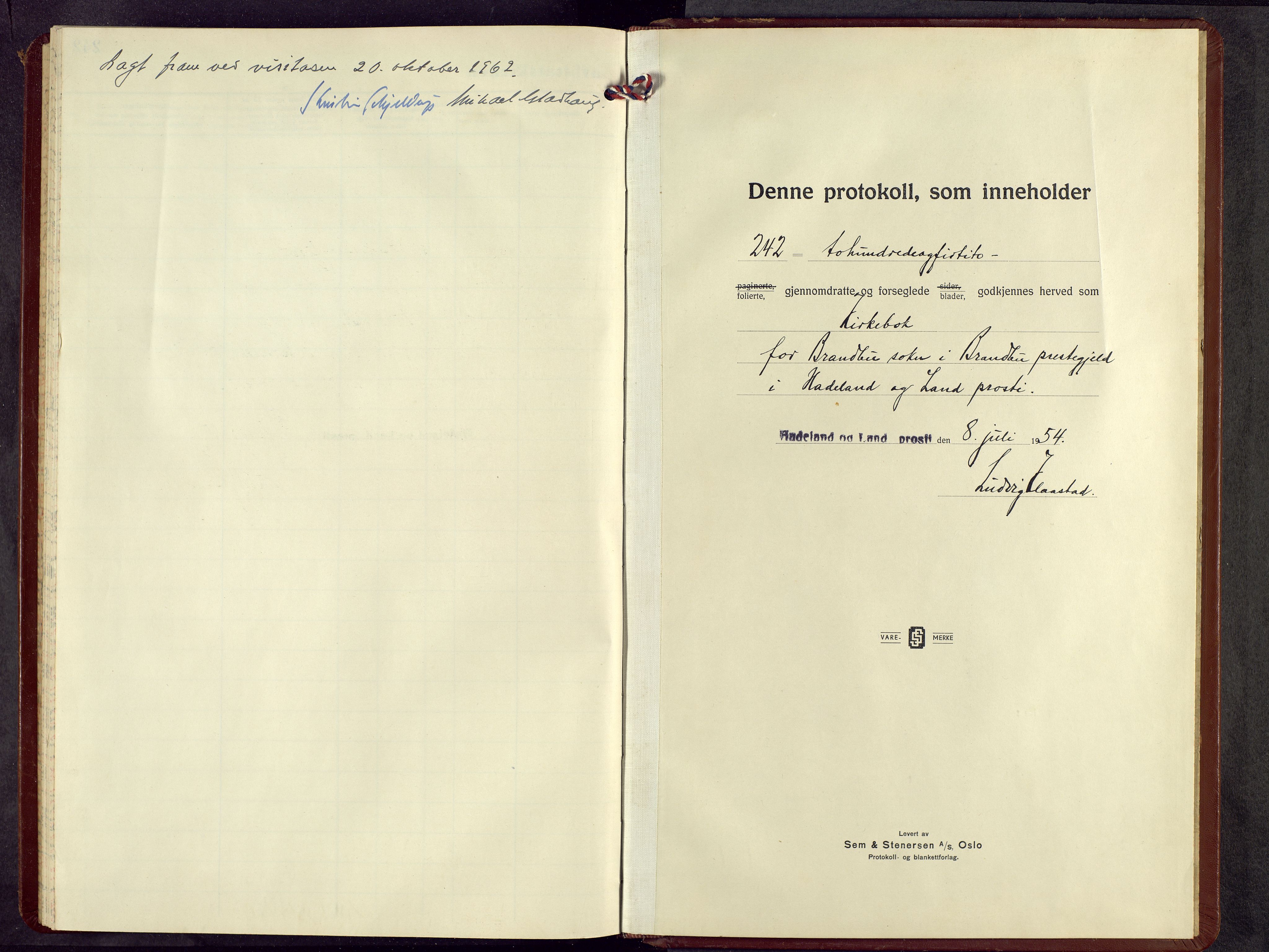 Brandbu prestekontor, AV/SAH-PREST-114/H/Ha/Hab/L0003: Parish register (copy) no. 3, 1953-1965