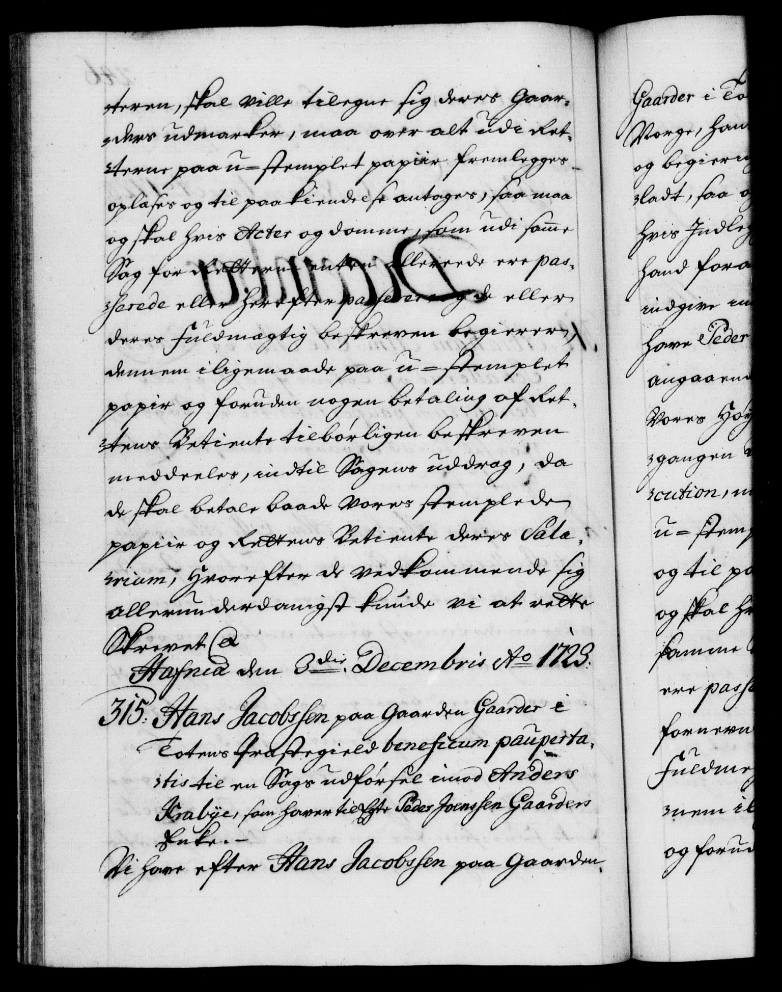 Danske Kanselli 1572-1799, AV/RA-EA-3023/F/Fc/Fca/Fcaa/L0024: Norske registre, 1723-1725, p. 246b