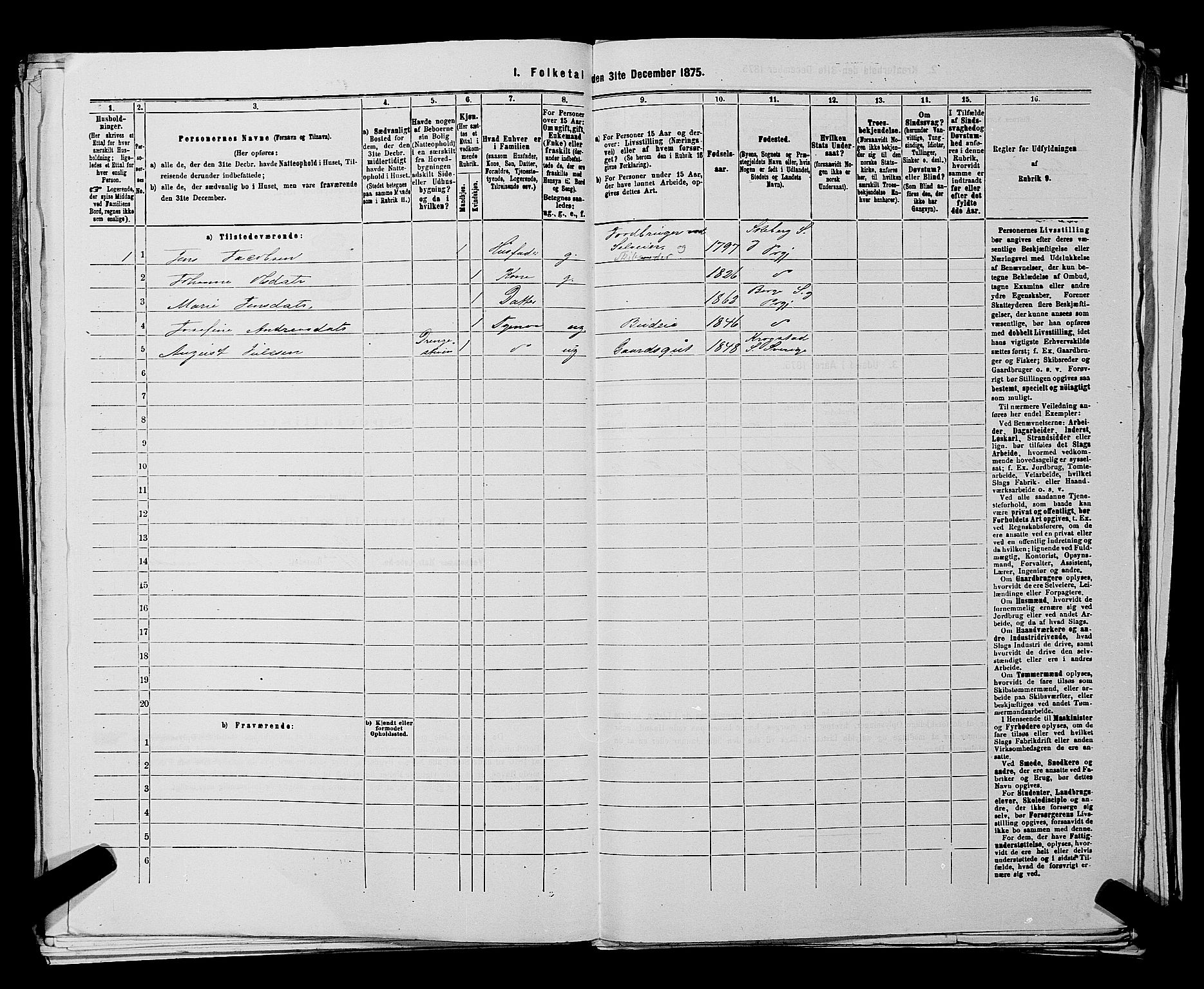 RA, 1875 census for 0113P Borge, 1875, p. 790