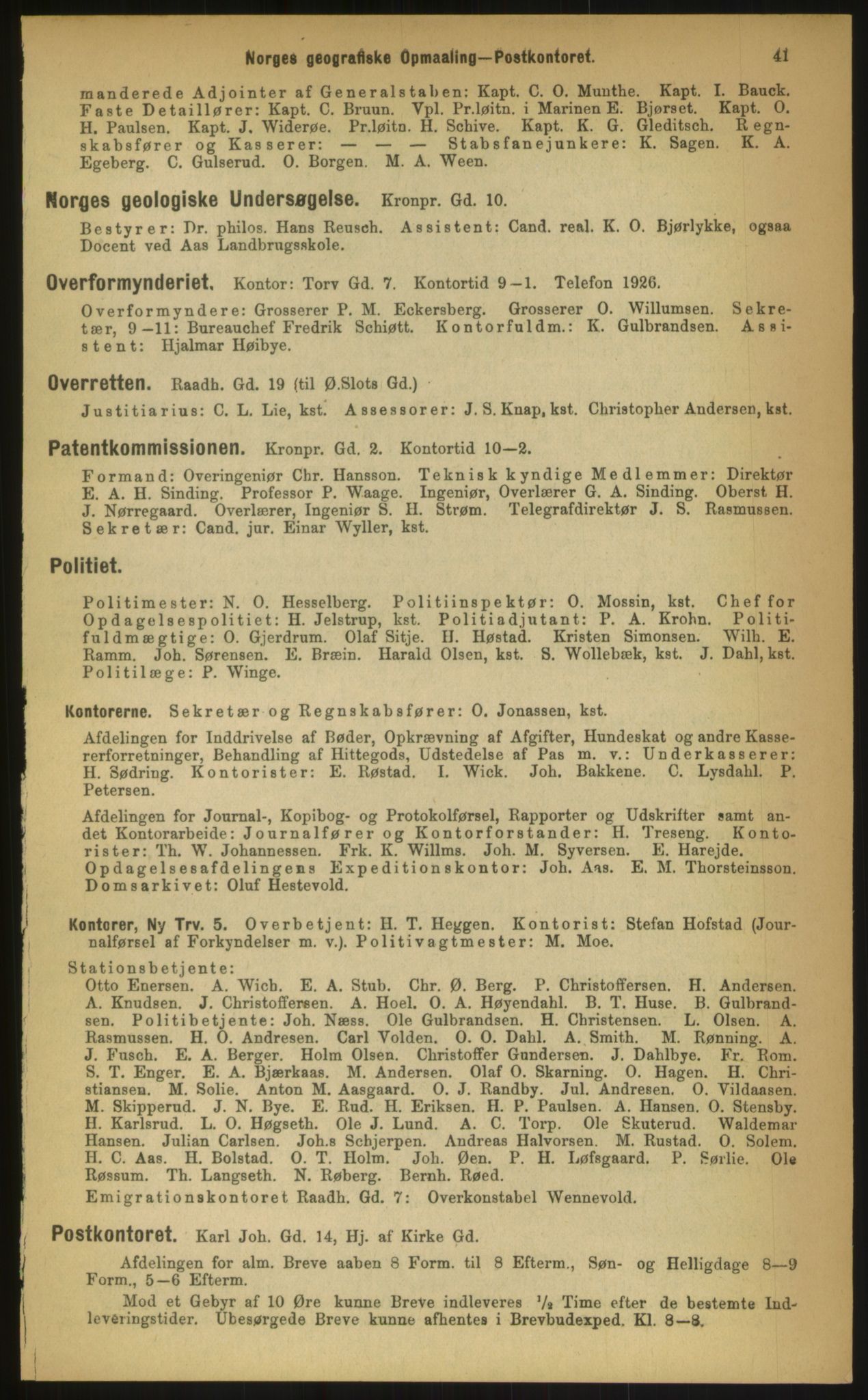 Kristiania/Oslo adressebok, PUBL/-, 1899, p. 41