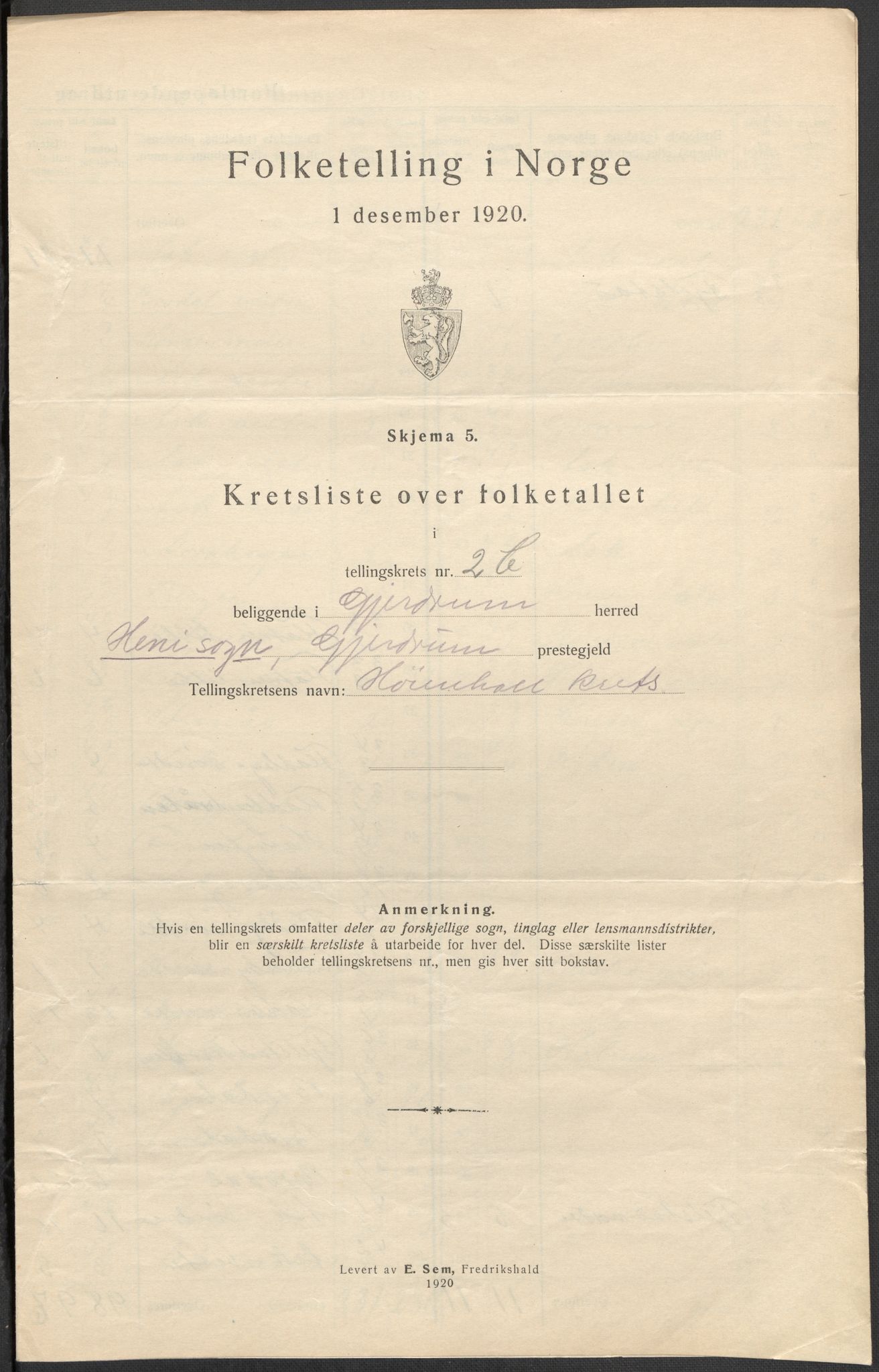 SAO, 1920 census for Gjerdrum, 1920, p. 14