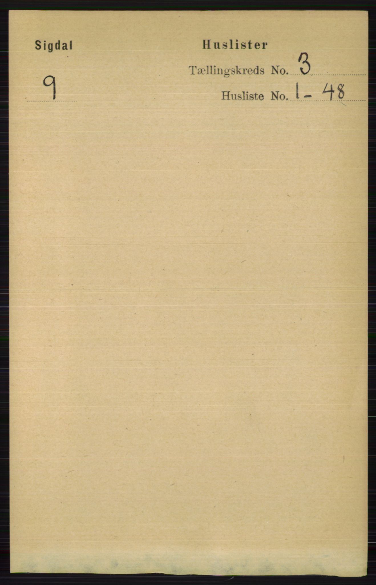 RA, 1891 census for 0621 Sigdal, 1891, p. 1280